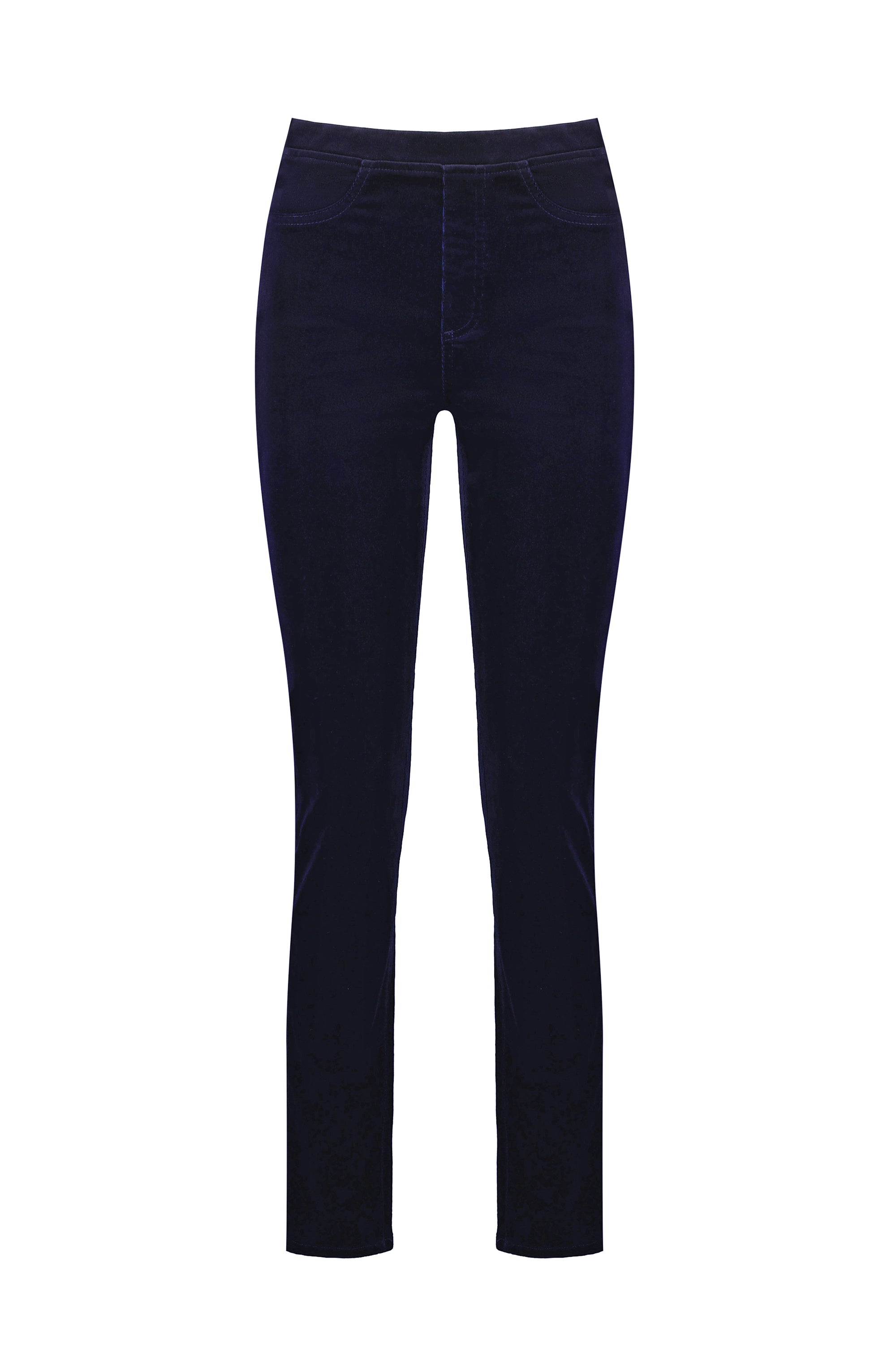 VASSALLI SLIM LEG FULL LENGTH PINWALE CORD PULL ON MIDNIGHT