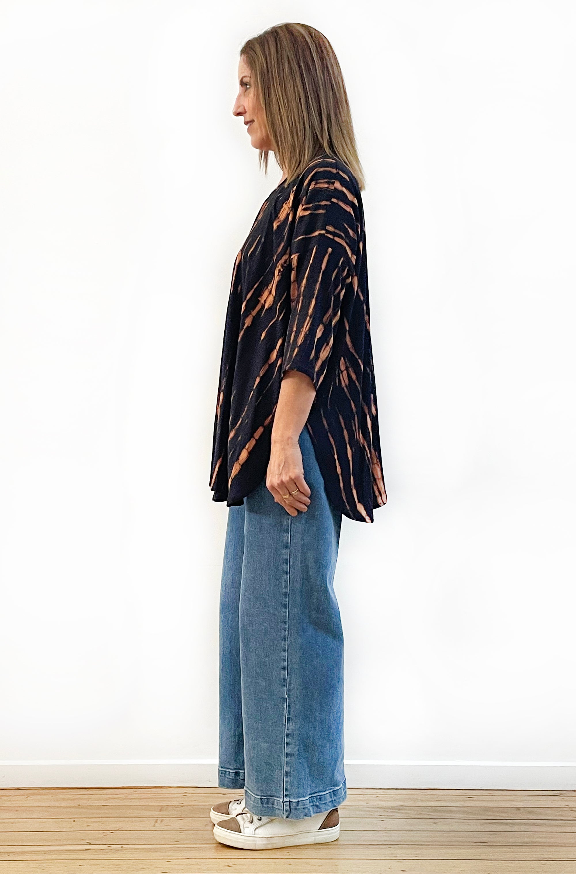 HAND DYED CIRCLE TOP BARK SPICE