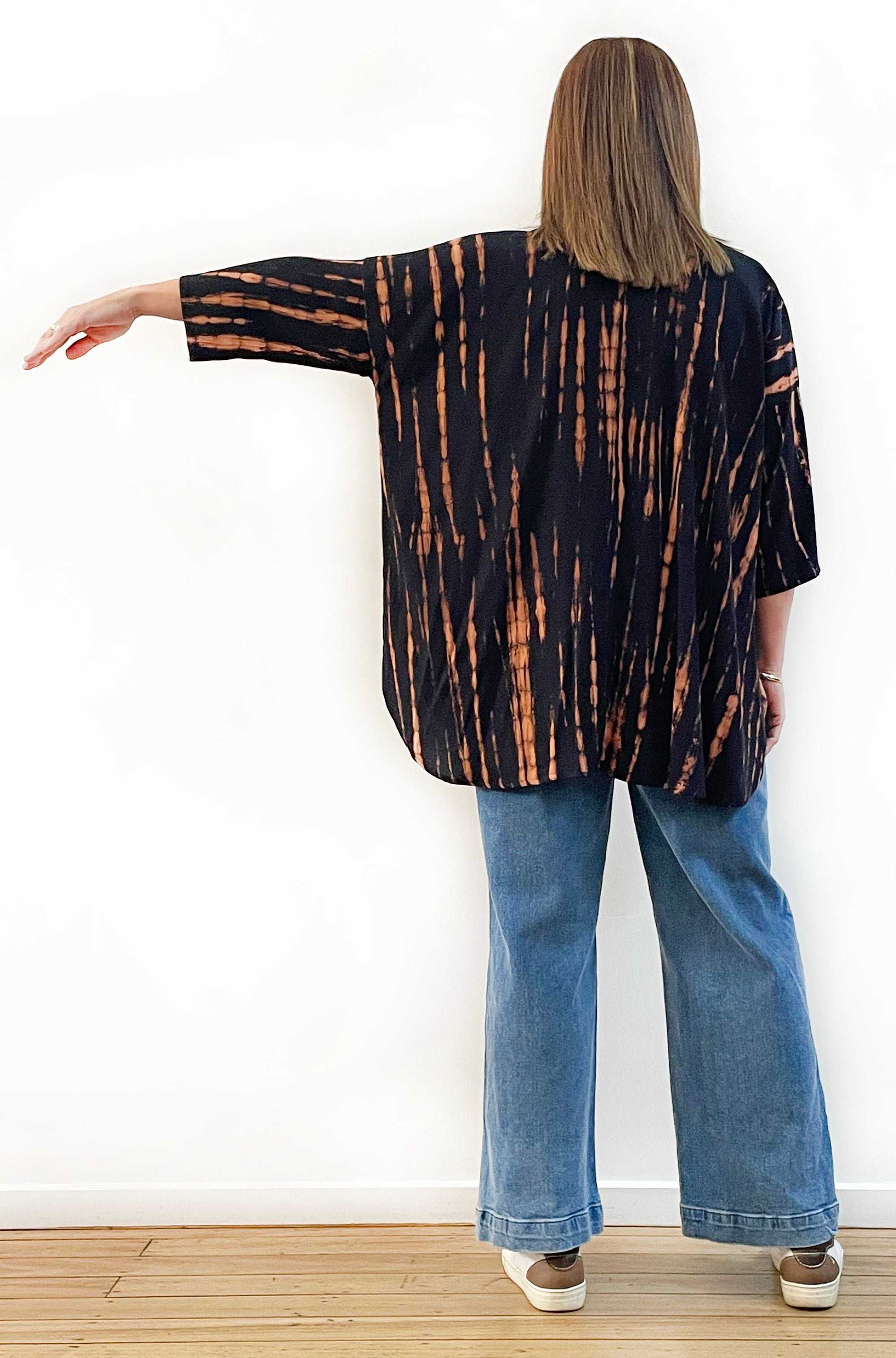 HAND DYED CIRCLE TOP BARK SPICE