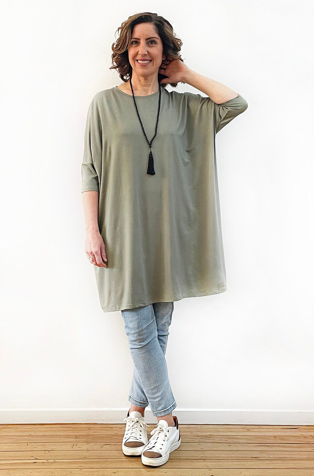 BAMBOO BOX TUNIC KHAKI