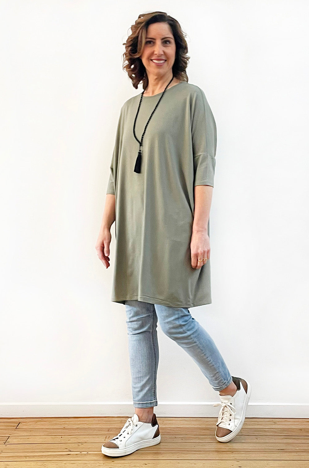 BAMBOO BOX TUNIC KHAKI