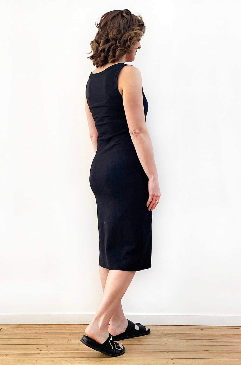 BAMBOO/ORGANIC COTTON TANK DRESS BLACK