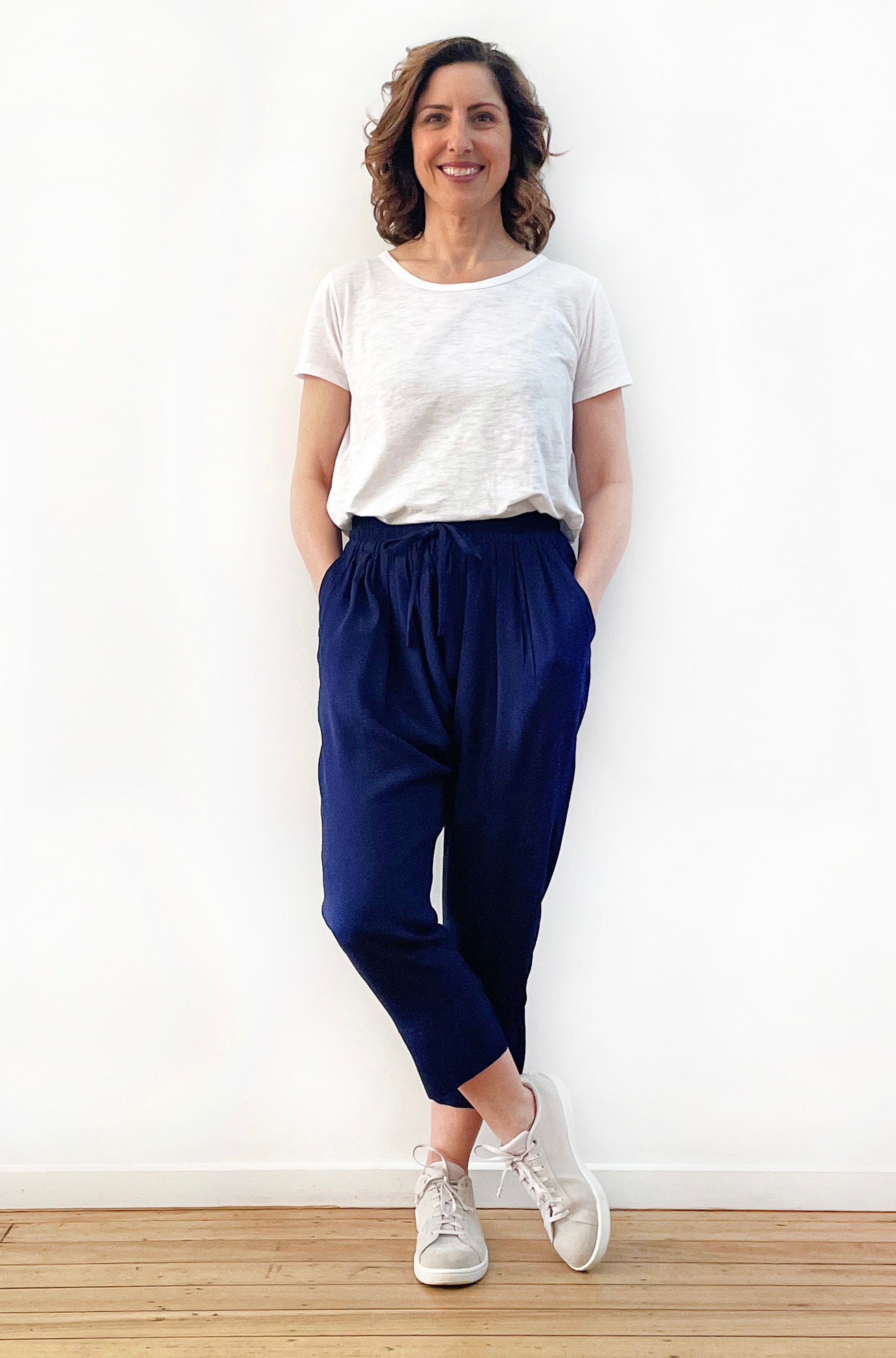 VISCOSE SLOUCH PANT NAVY