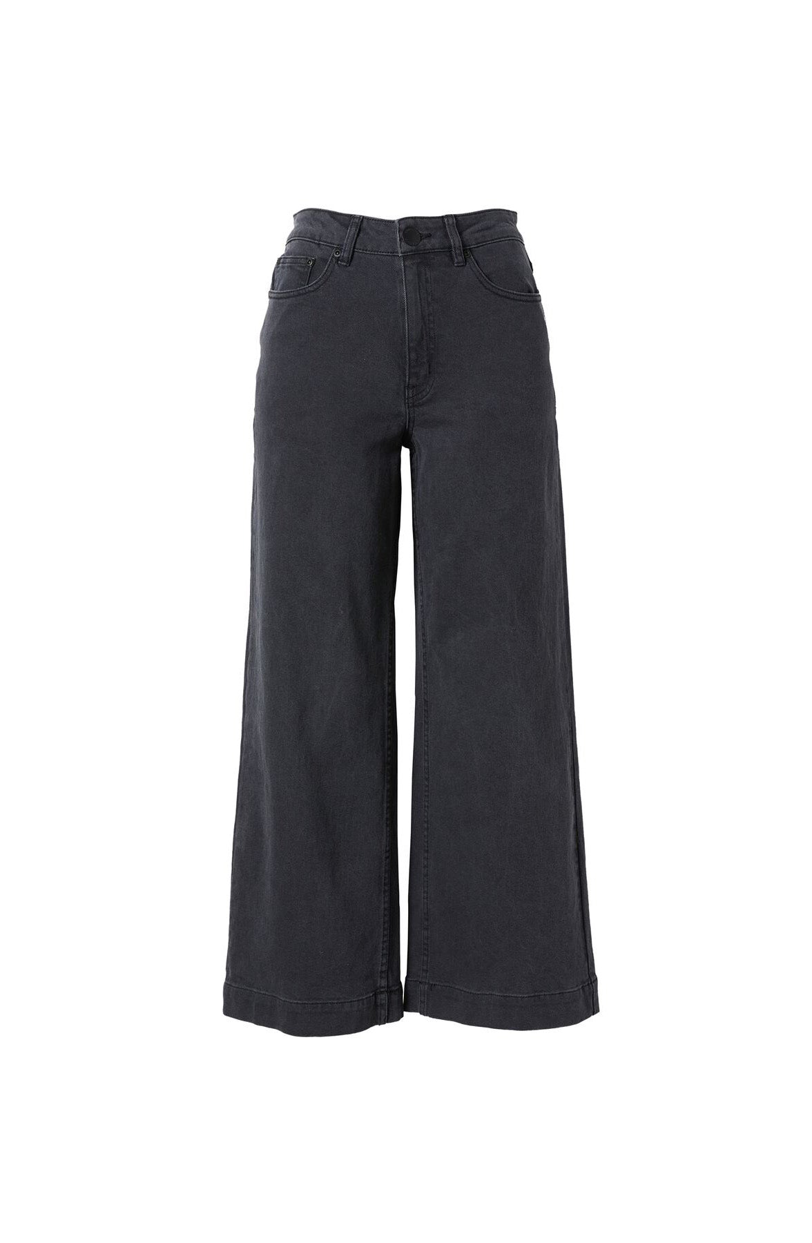 CERES LIFE WIDE LEG JEAN WASHED BLACK DENIM