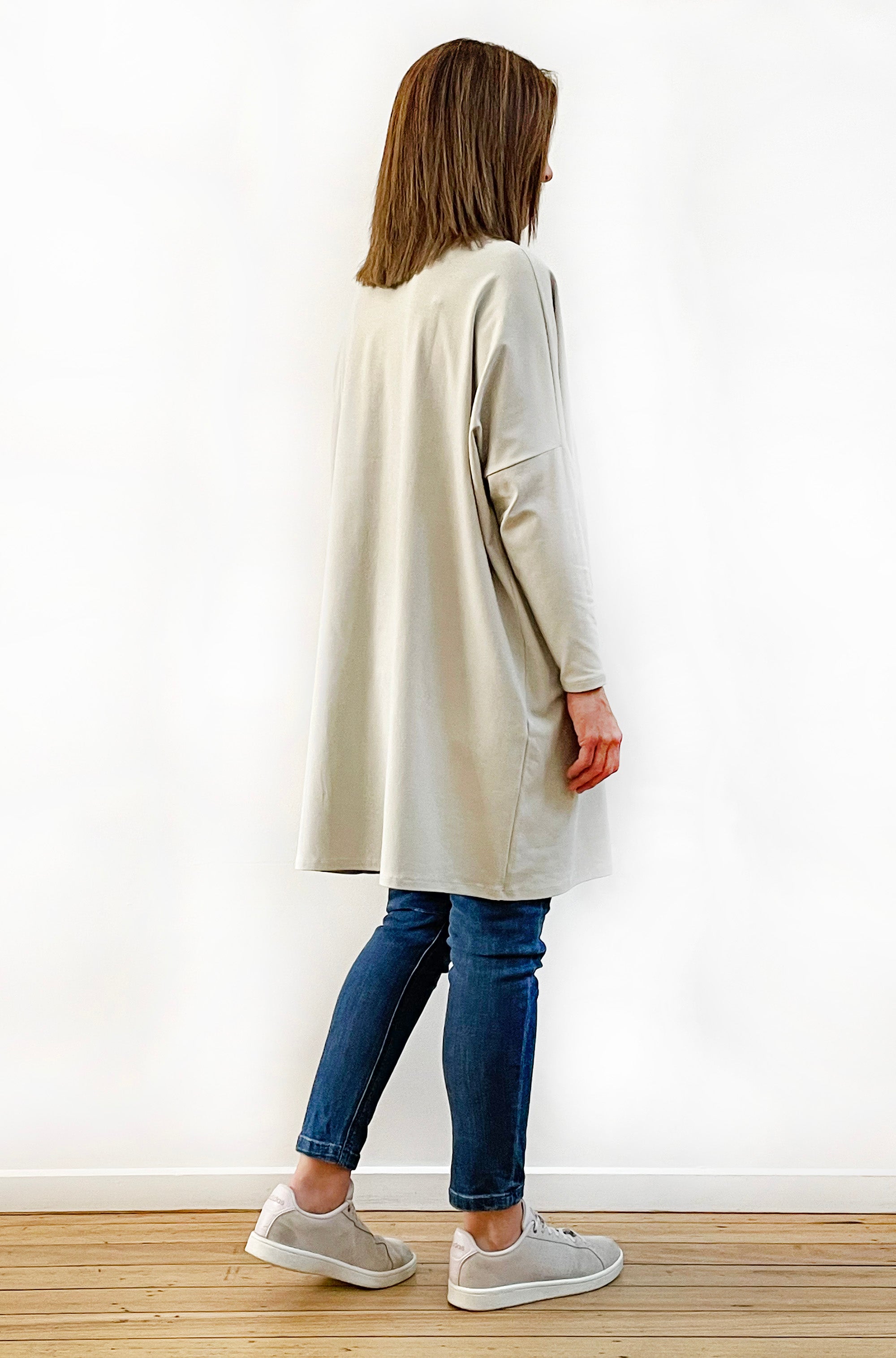 BAMBOO/ORGANIC COTTON BOX TUNIC CALICO