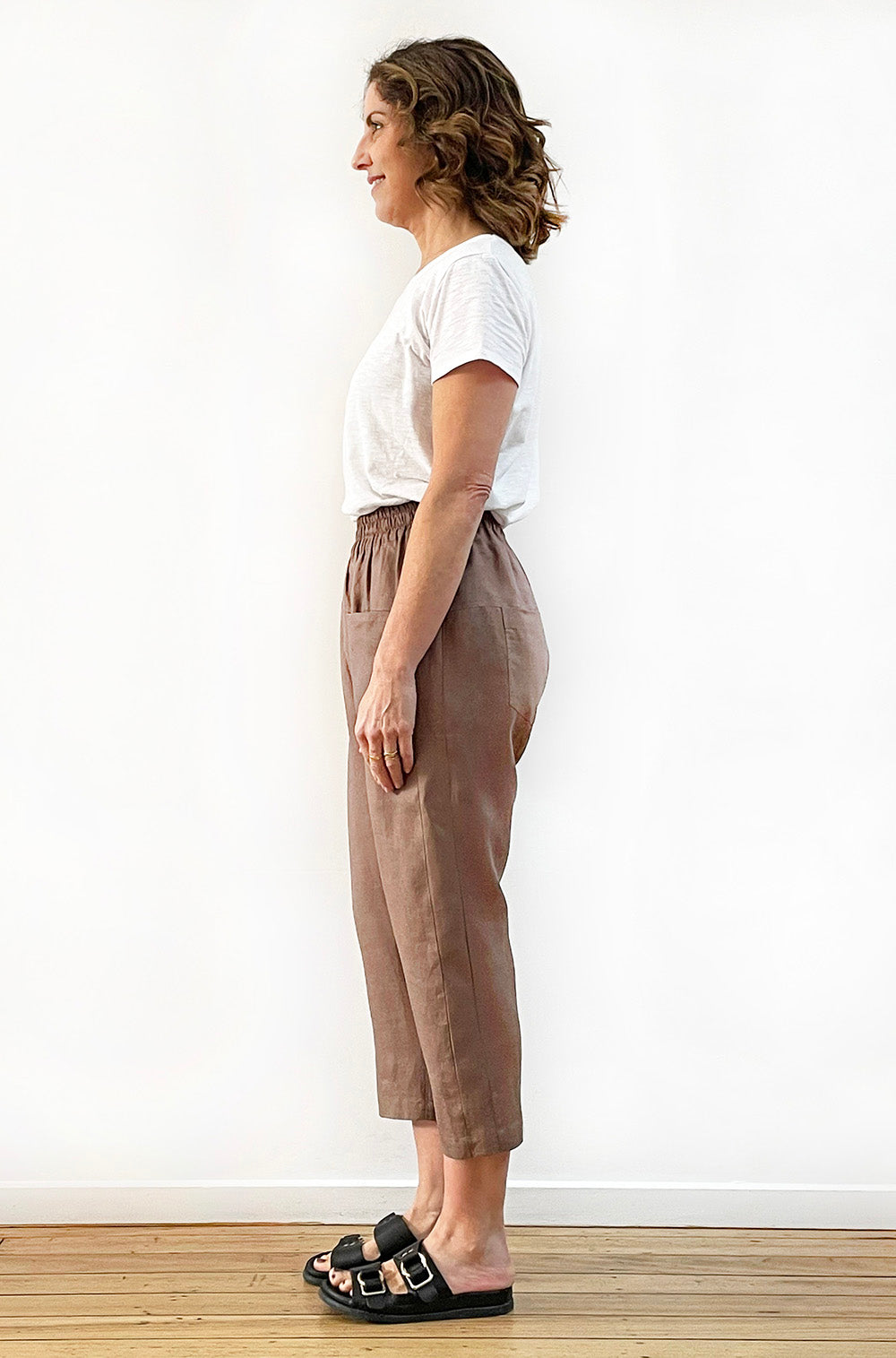 LINEN POCKET PANT MOCHA