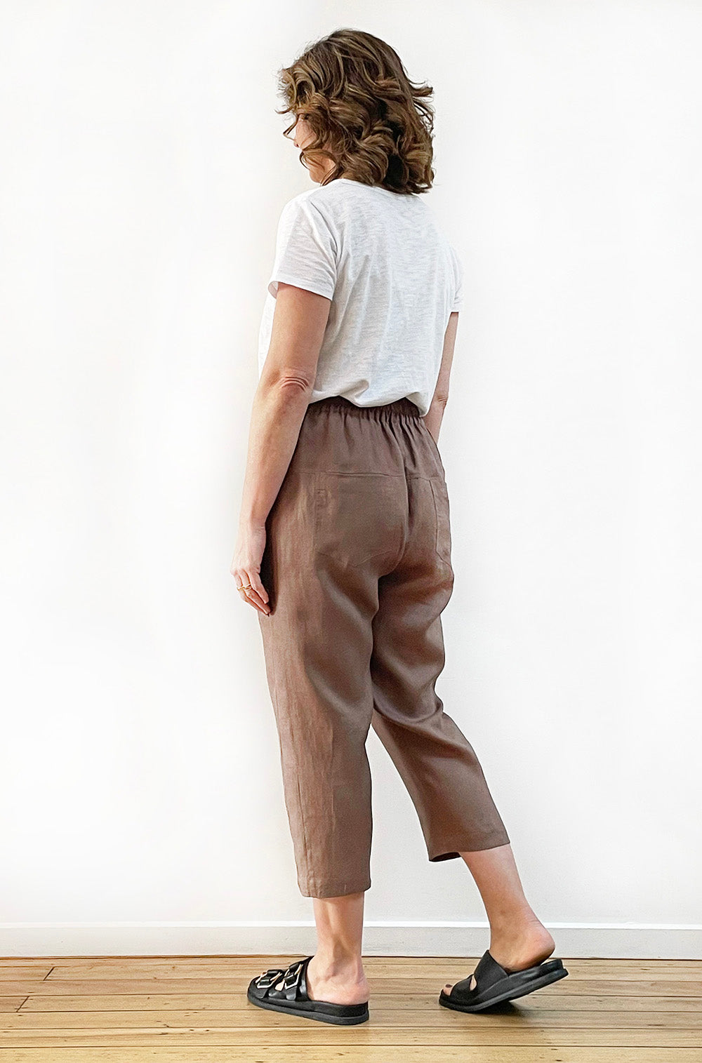 LINEN POCKET PANT MOCHA