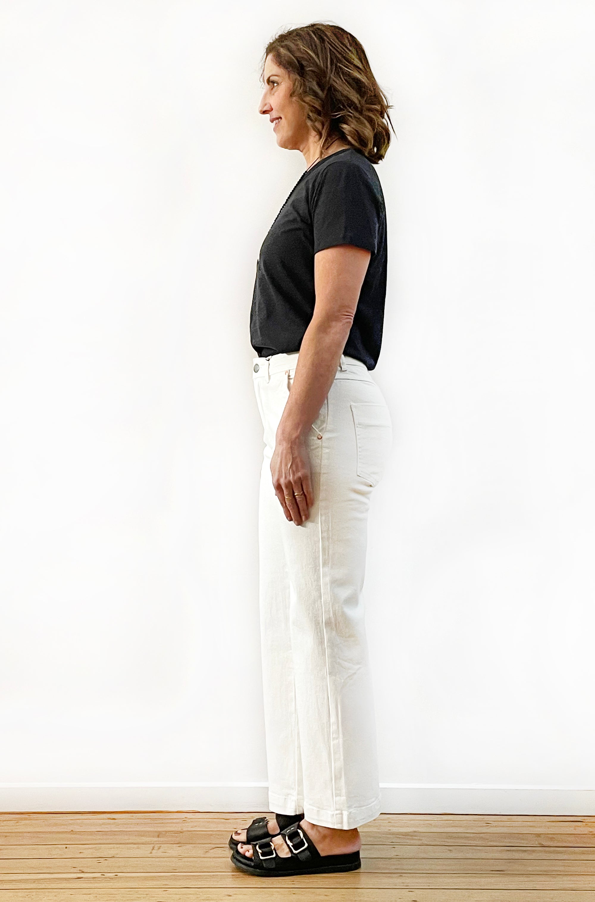 DRICOPER CODY KICK FLARE IVORY DENIM JEANS