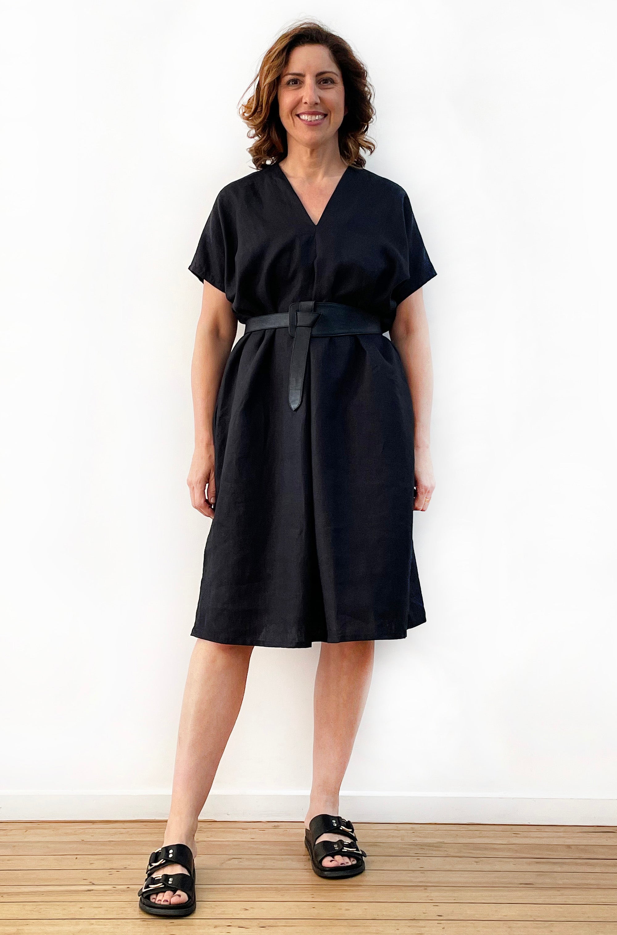 LEATHER LOOP BELT BLACK