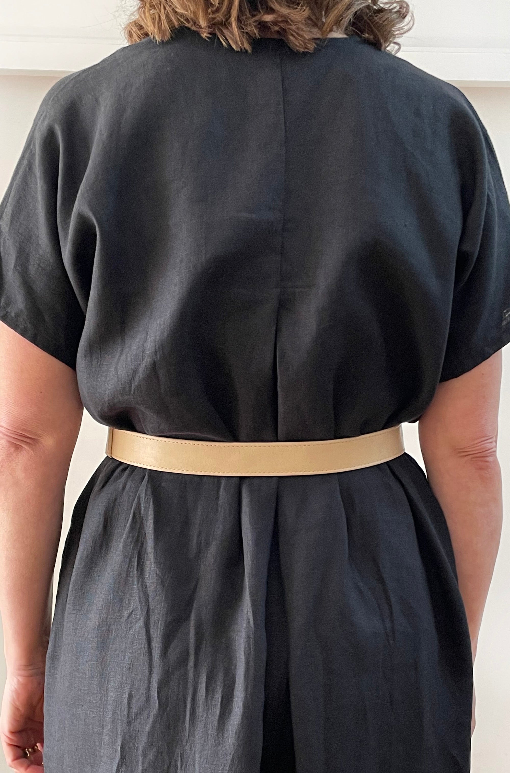 LEATHER LOOP BELT SAND