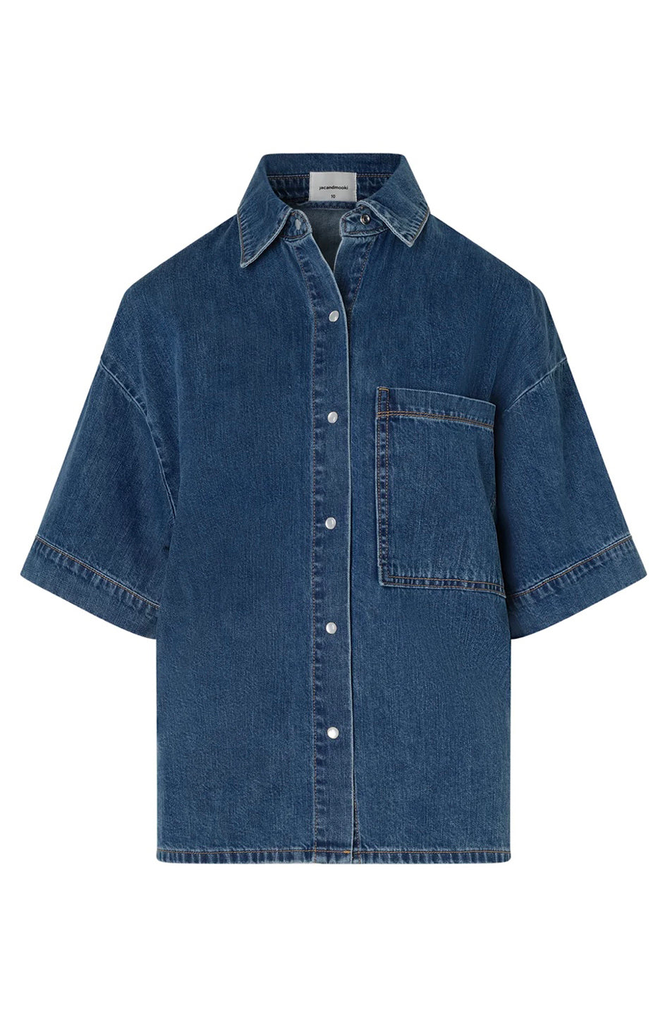 JAC AND MOOKI INES SHIRT MID INDIGO