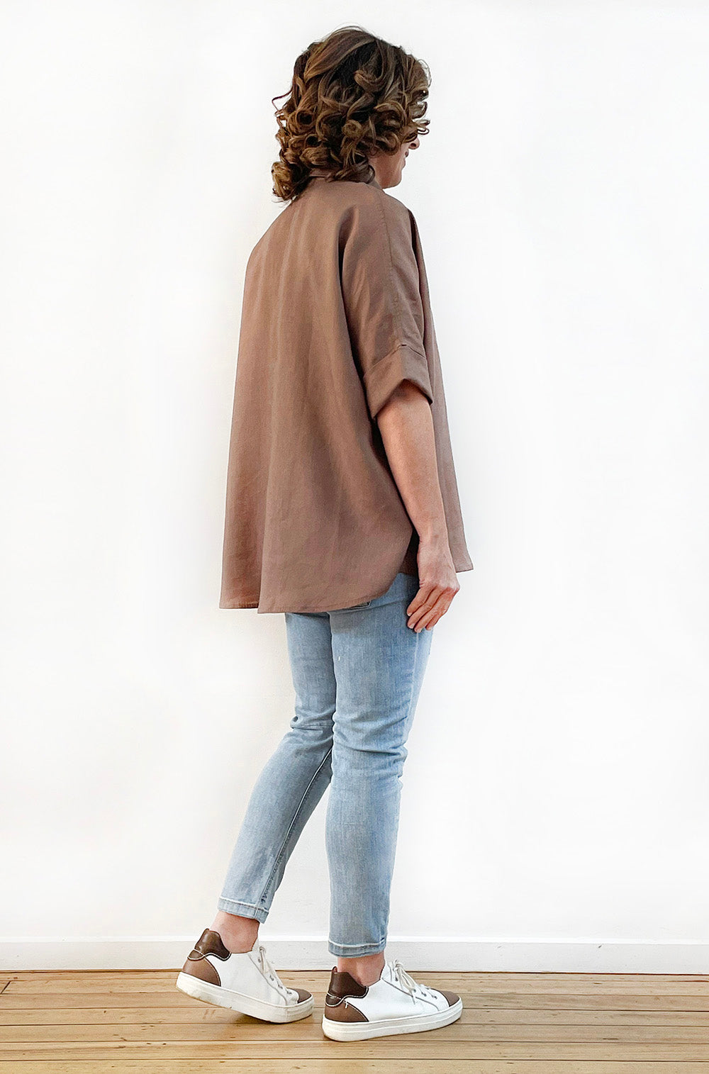 LINEN RELAXED SHIRT MOCHA
