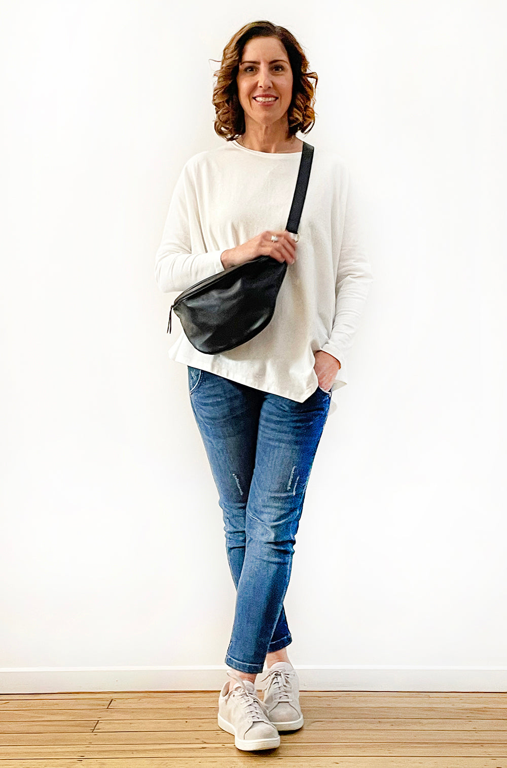 LEATHER BELT BAG BLACK