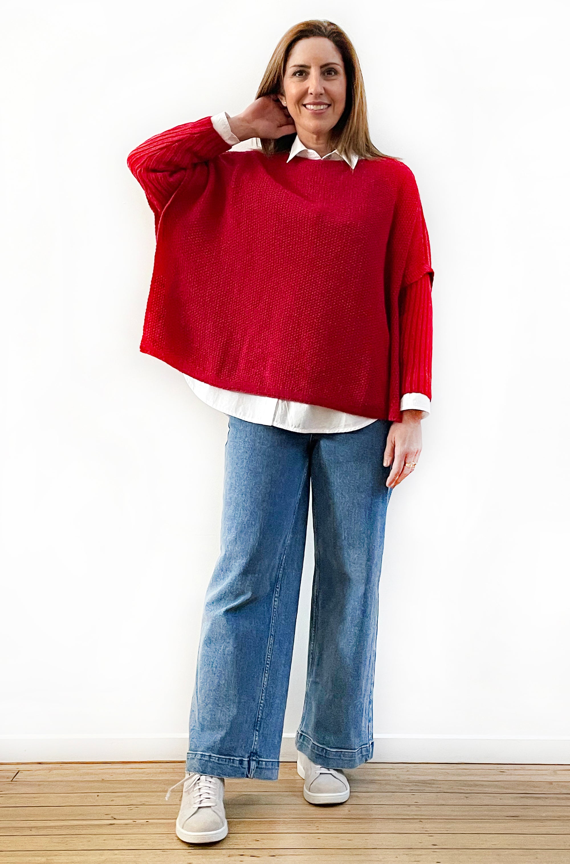 ON THE GO JUMPER RUBY RED