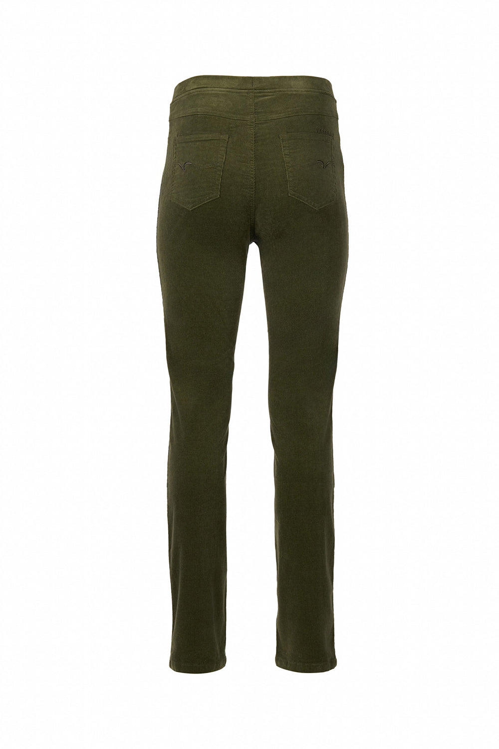 VASSALLI SLIM LEG FULL LENGTH PINWALE CORD PULL ON DEEP SAGE