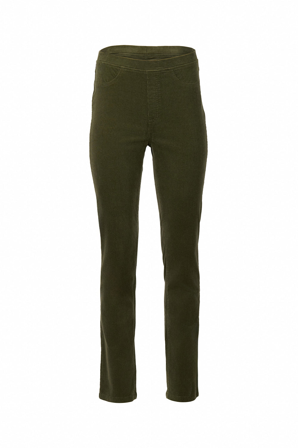 VASSALLI SLIM LEG FULL LENGTH PINWALE CORD PULL ON DEEP SAGE