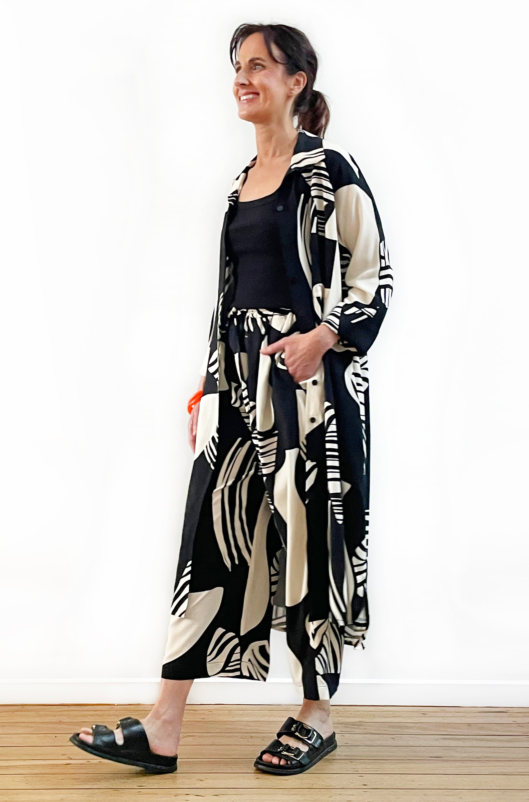ART PRINT CROPPED WIDE LEG