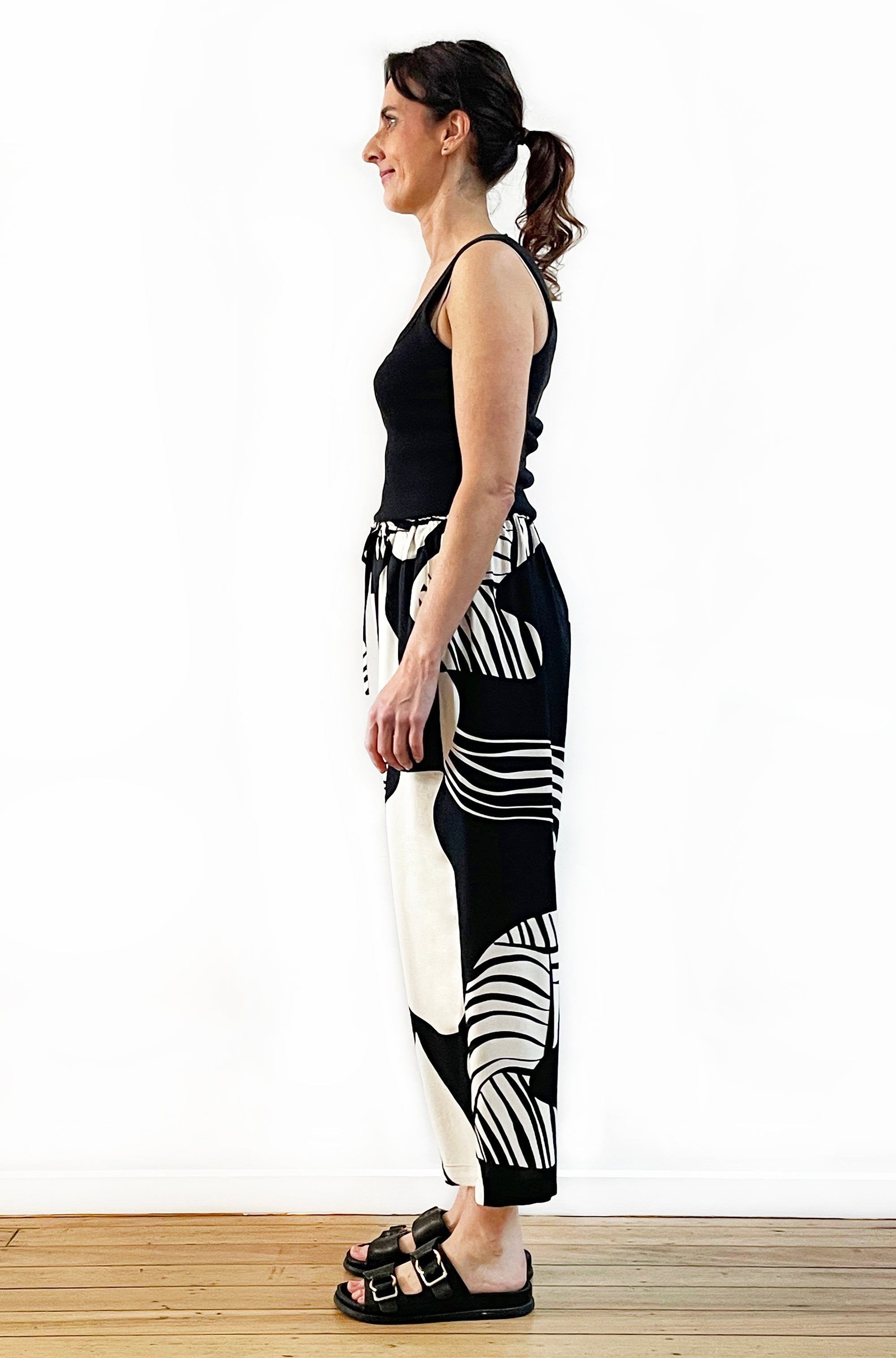 ART PRINT CROPPED WIDE LEG