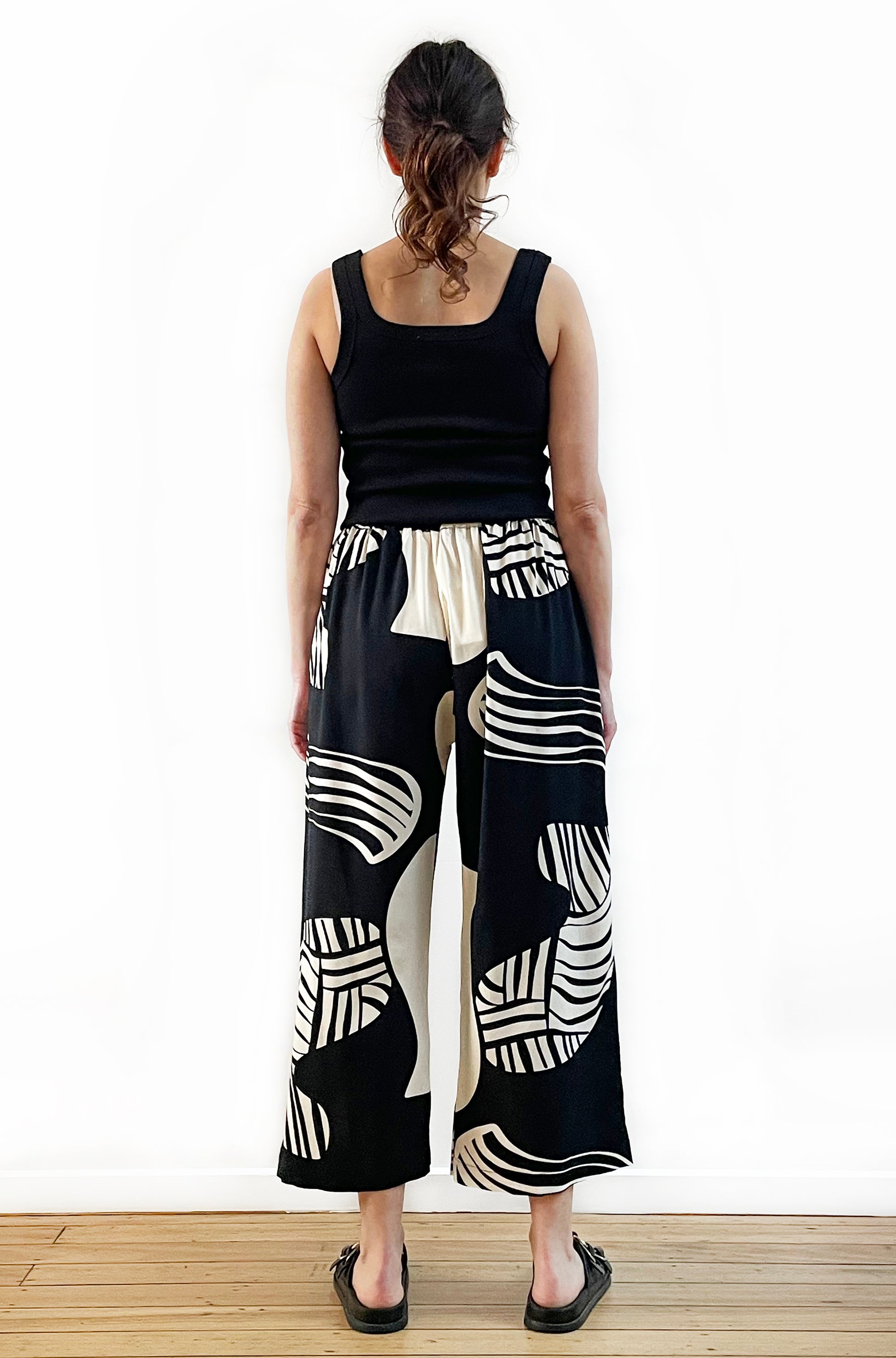 ART PRINT CROPPED WIDE LEG
