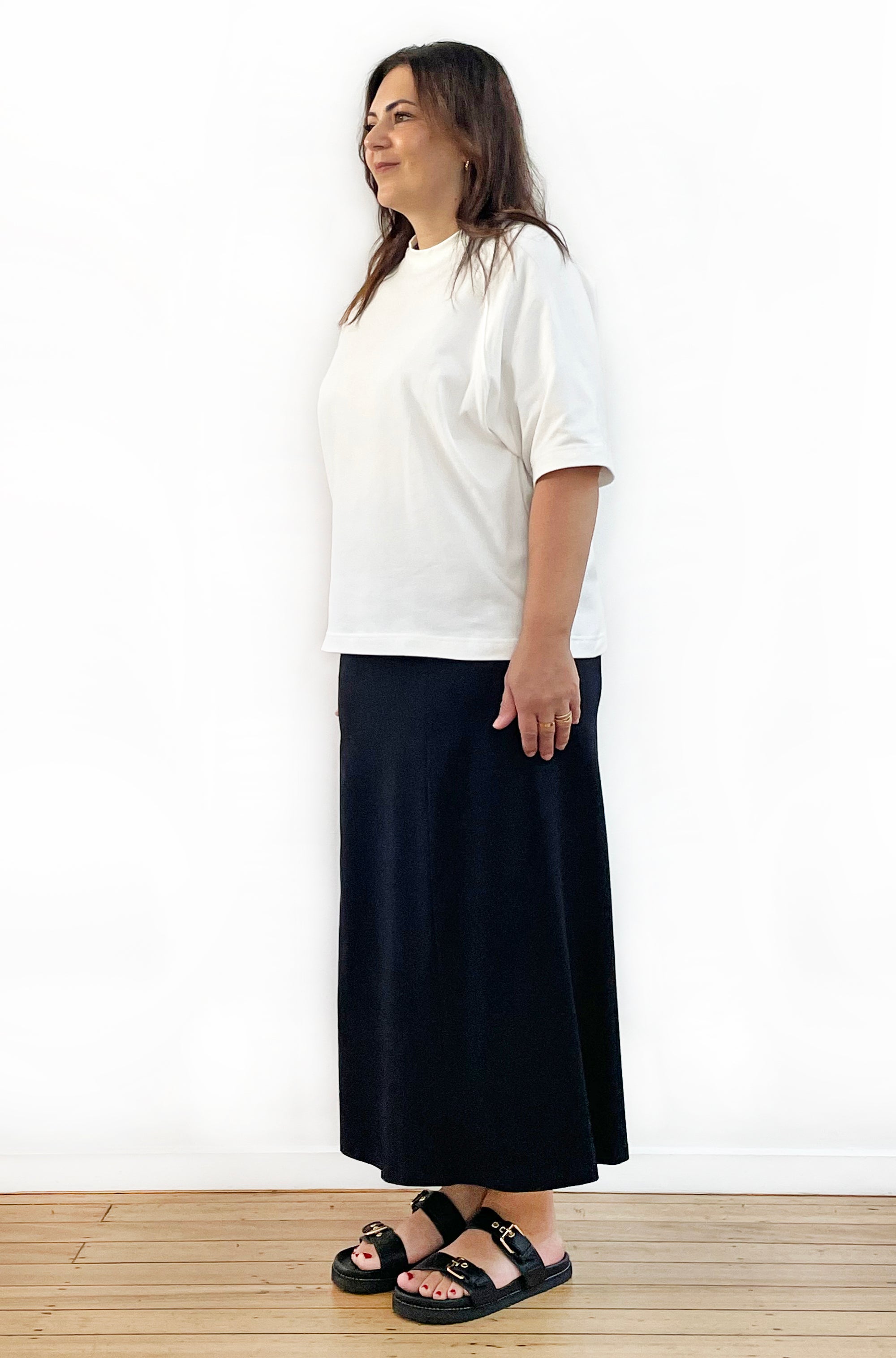 BAMBOO/ORGANIC COTTON SHORT SLEEVE RAGLAN TOP OFF WHITE
