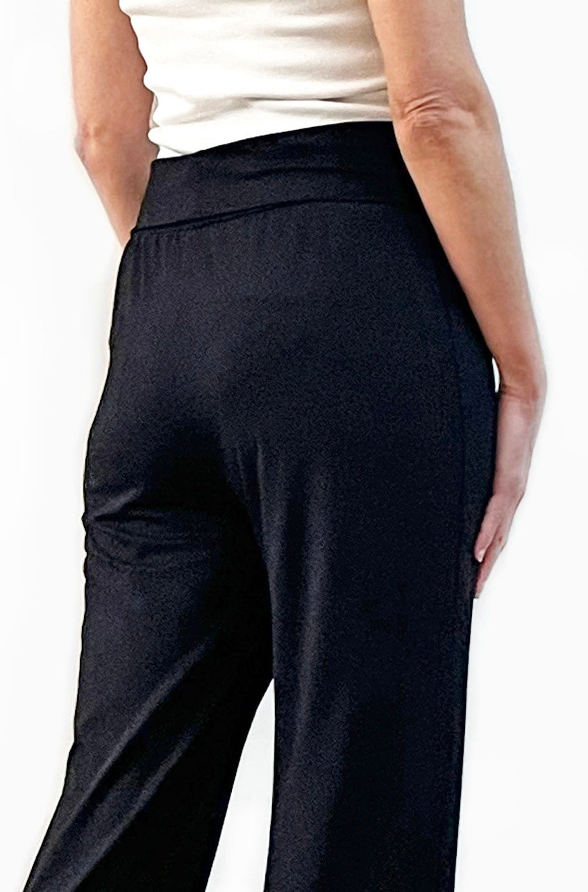 BAMBOO 7/8 STRAIGHT LEG PANT BLACK