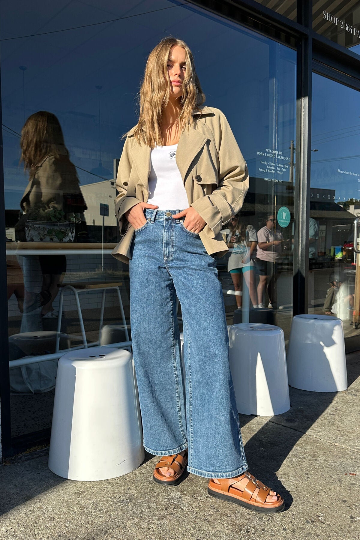 CERES LIFE EVIE WIDE LEG JEAN FRESH INDIGO
