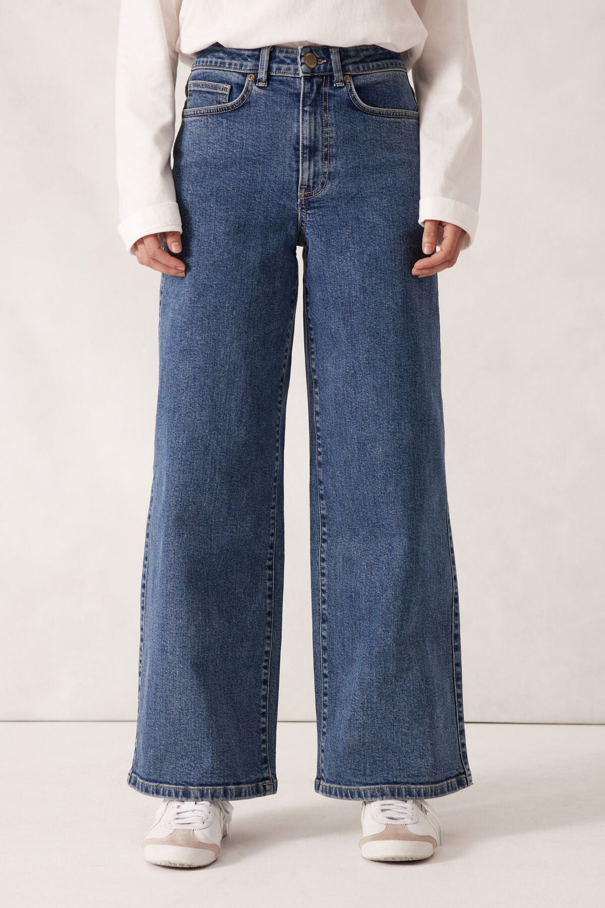 CERES LIFE EVIE WIDE LEG JEAN FRESH INDIGO