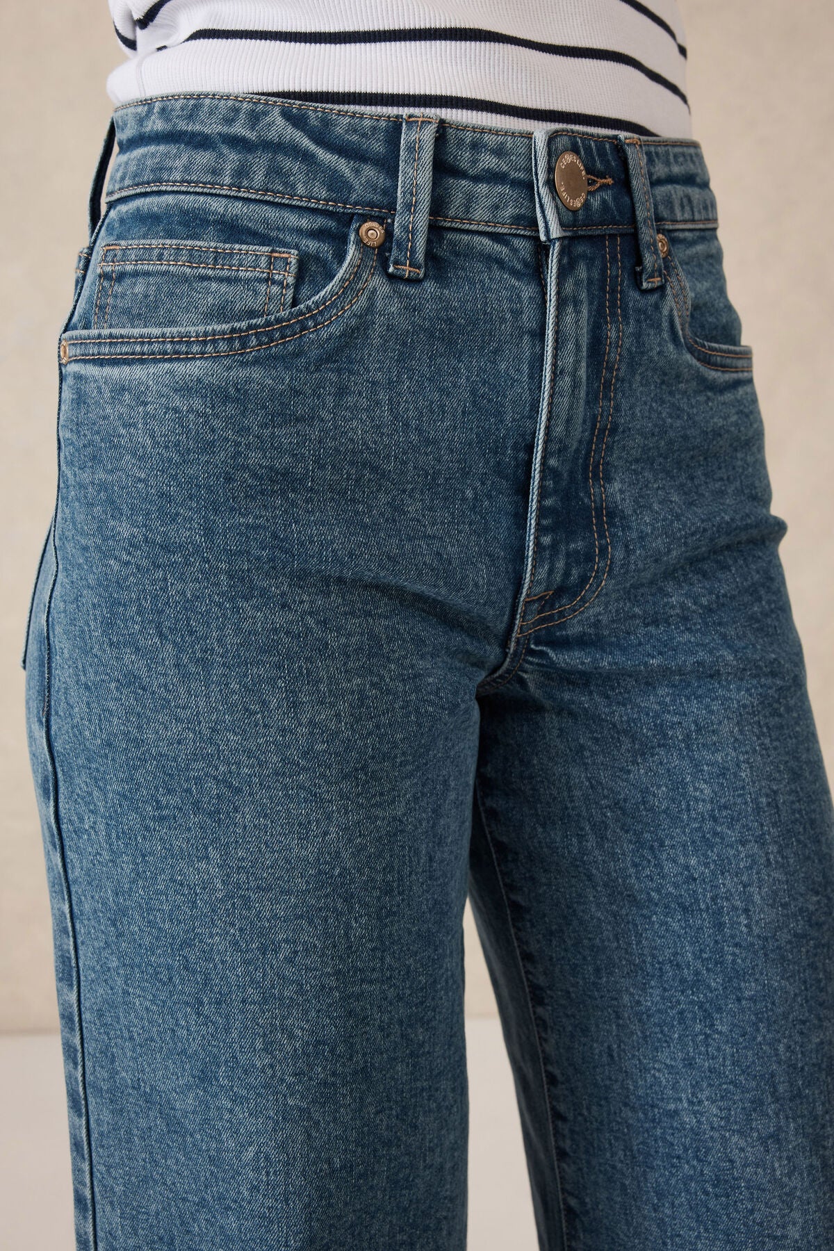 CERES LIFE EVIE WIDE LEG JEAN FRESH INDIGO