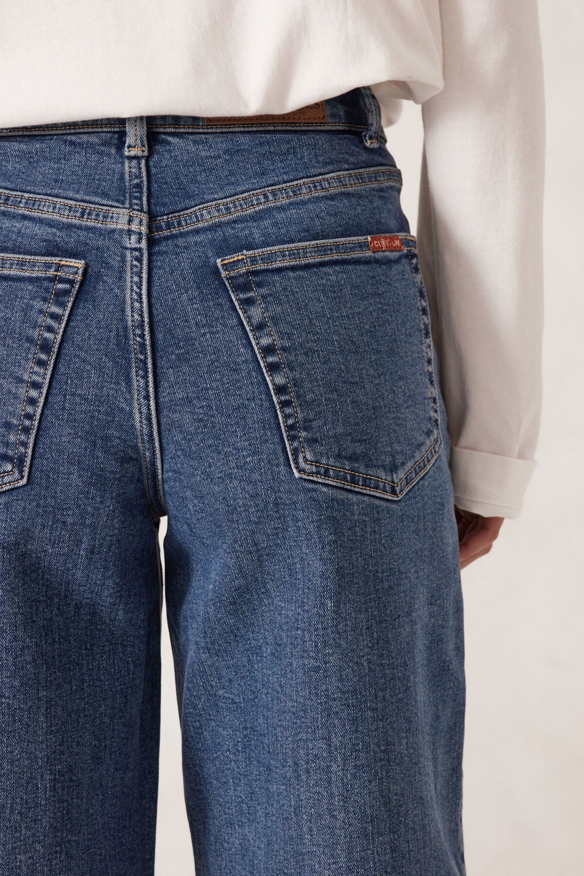 CERES LIFE EVIE WIDE LEG JEAN FRESH INDIGO