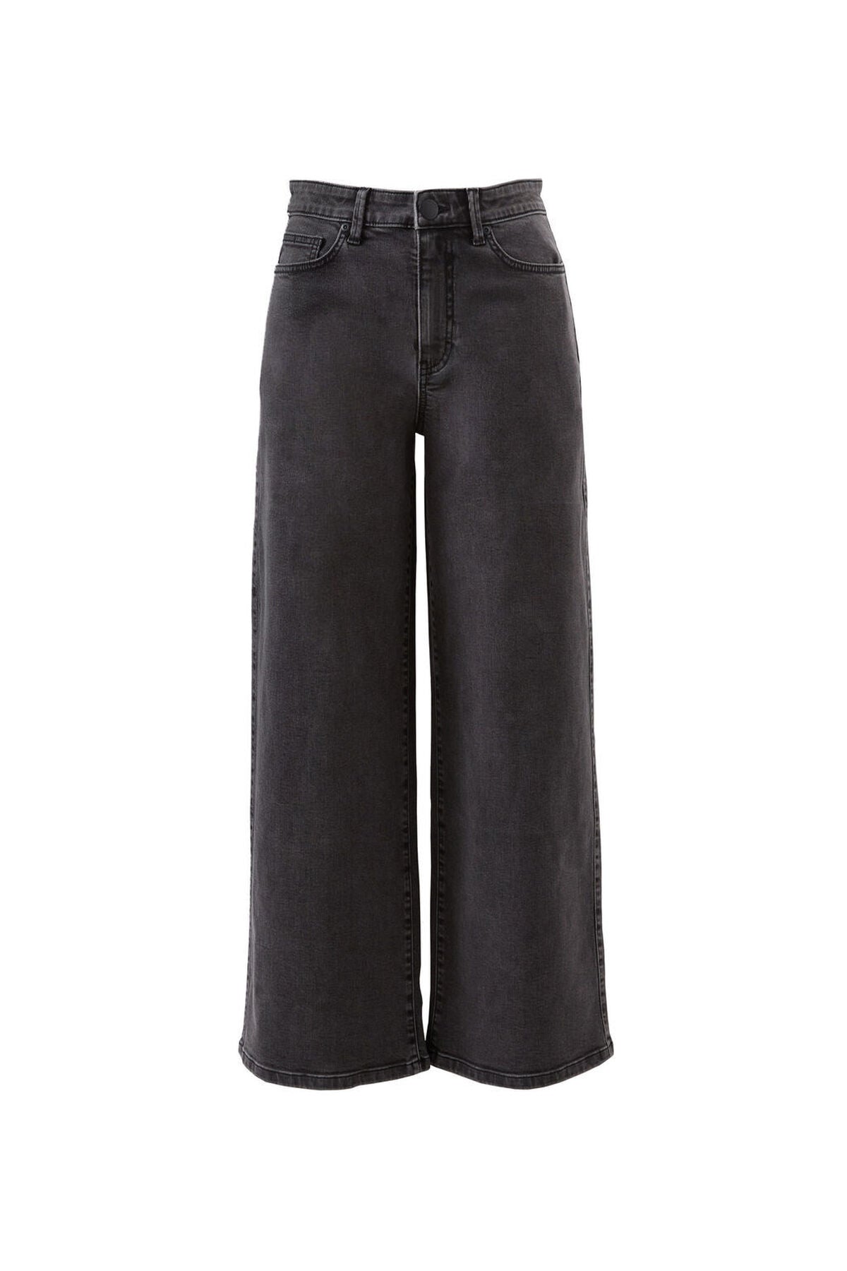 CERES LIFE EVIE WIDE LEG JEAN WASHED BLACK