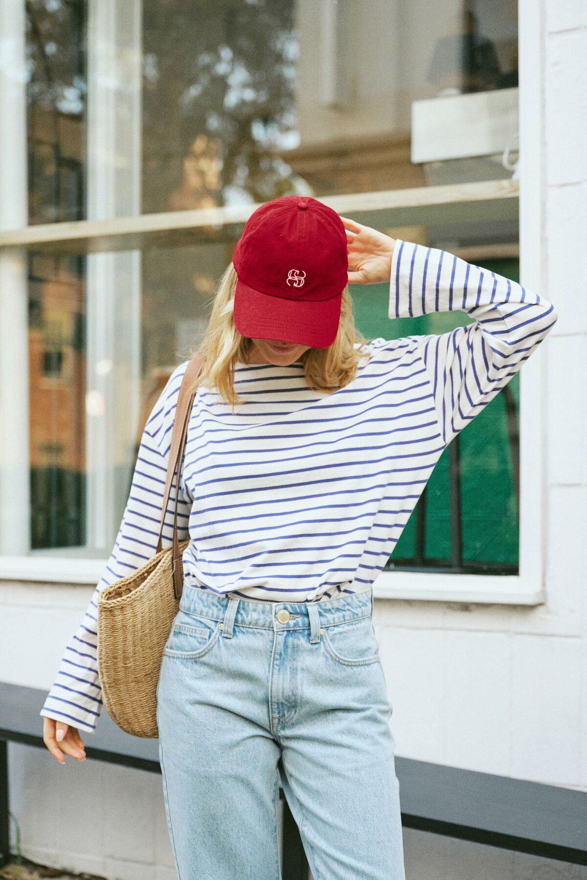 CERES LIFE MONOGRAM CAP DEEP RED
