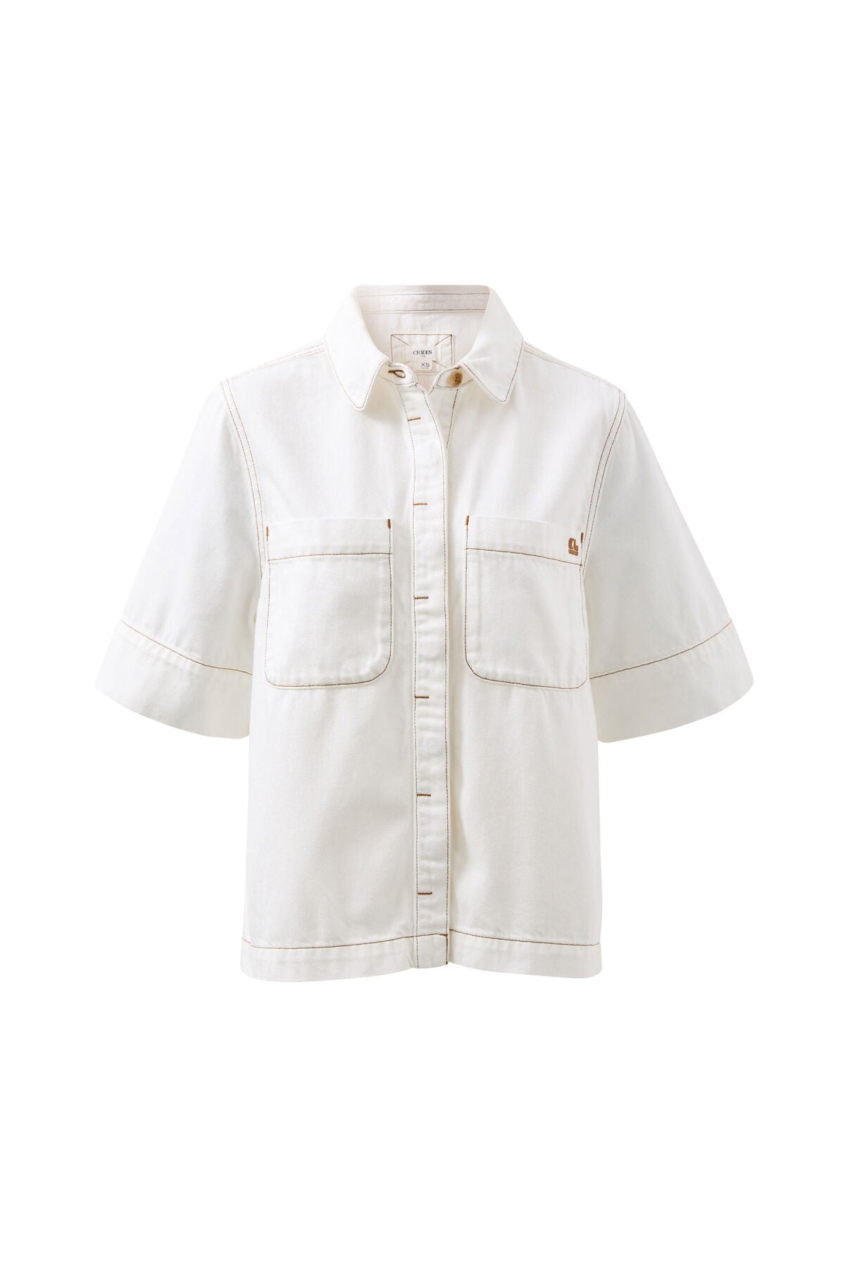 CERES LIFE NOA SHORT SLEEVE SHIRT FRESH ECRU