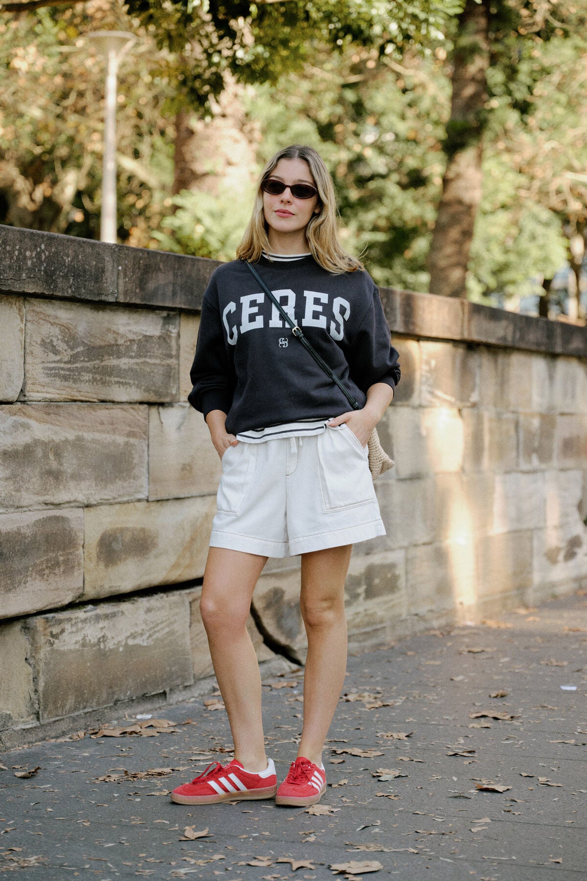 CERES LIFE DARCY RELAXED EVERYDAY SHORT ECRU TWILL