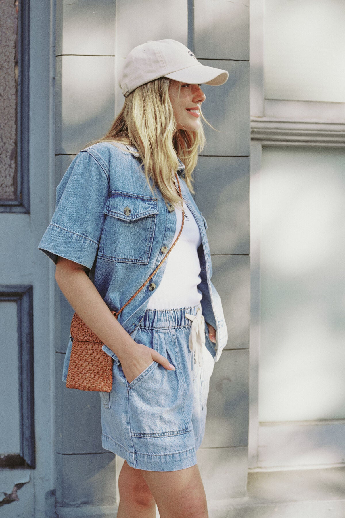 CERES LIFE DARCY RELAXED EVERYDAY SHORT VINTAGE BLUE DENIM