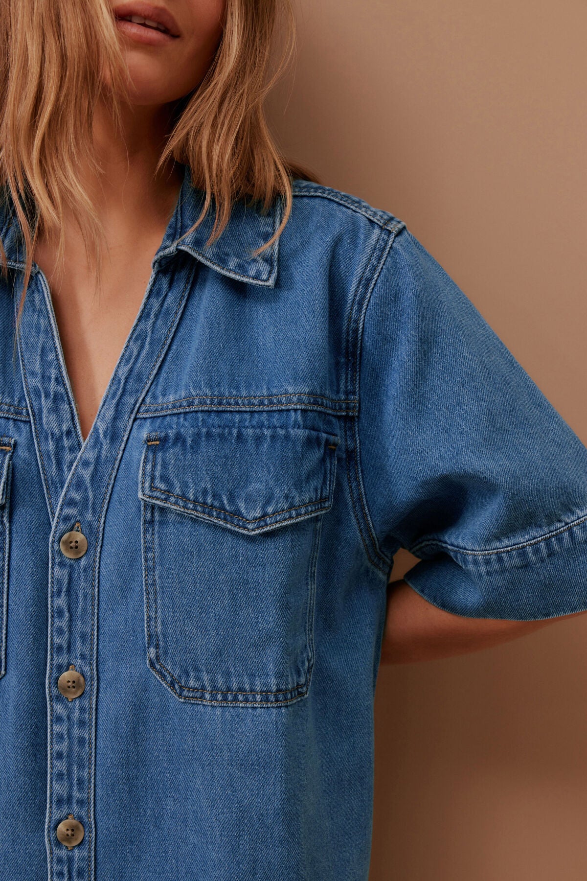 CERES LIFE SAMMY RELAXED SHIRT DRESS FRESH INDIGO