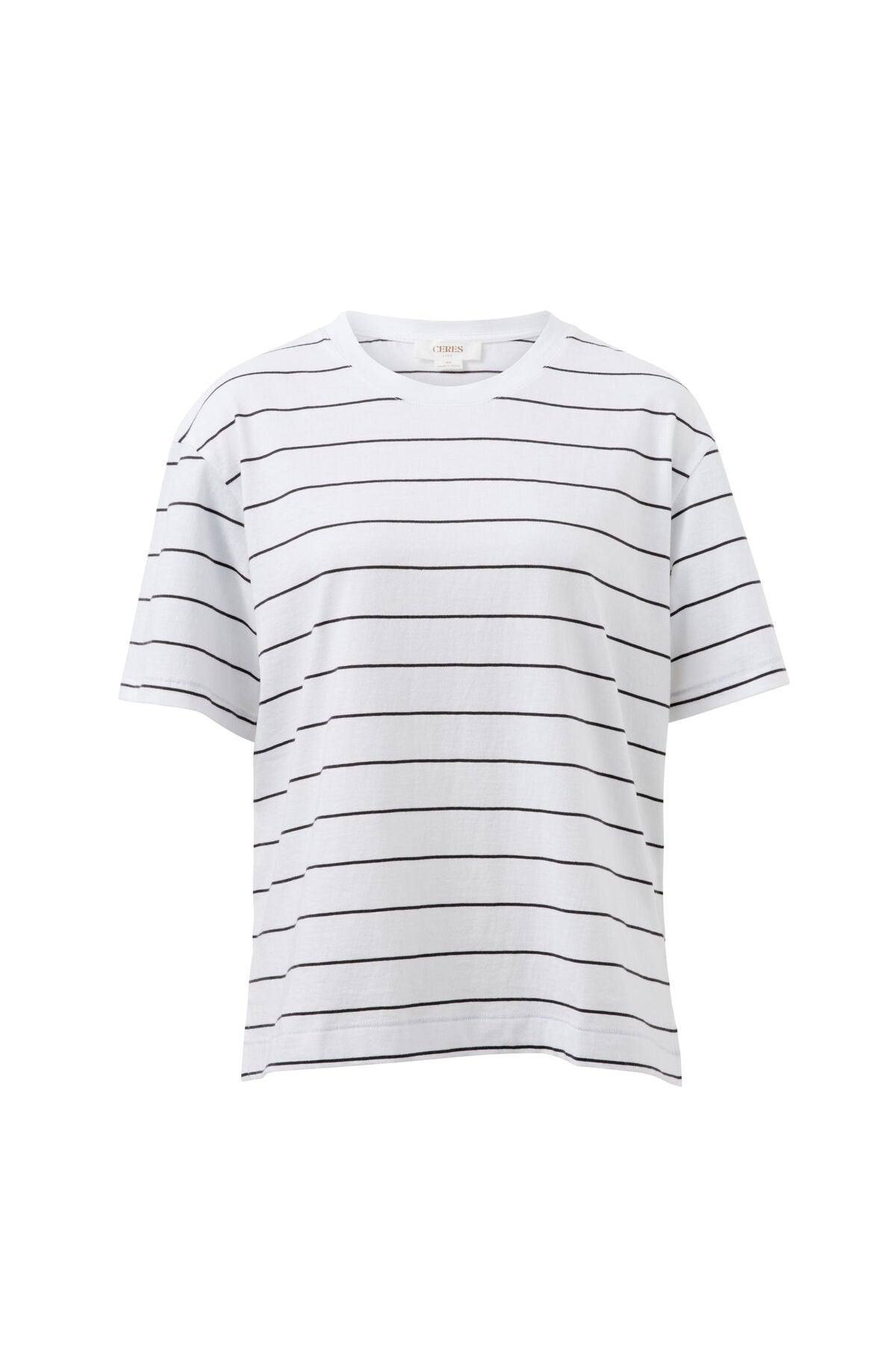 CERES LIFE STEVIE SLOUCHY TEE WHITE/PHANTOM STRIPE