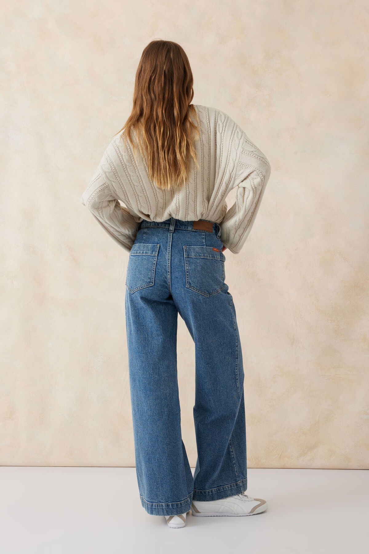 CERES LIFE CLASSIC WIDE LEG JEAN INDIGO RESCUED DENIM