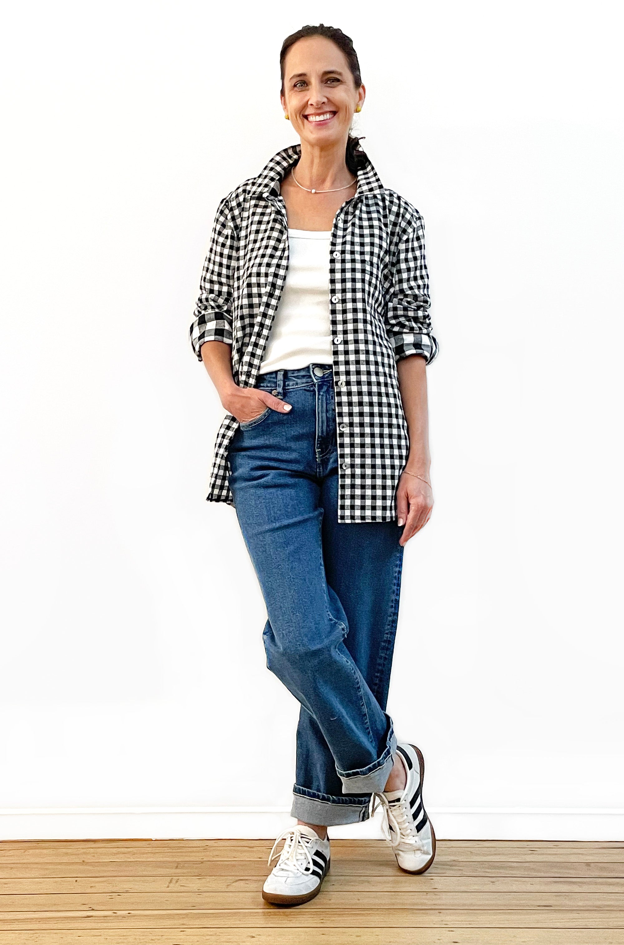 COTTON SLIM CUT CLASSIC SHIRT GINGHAM
