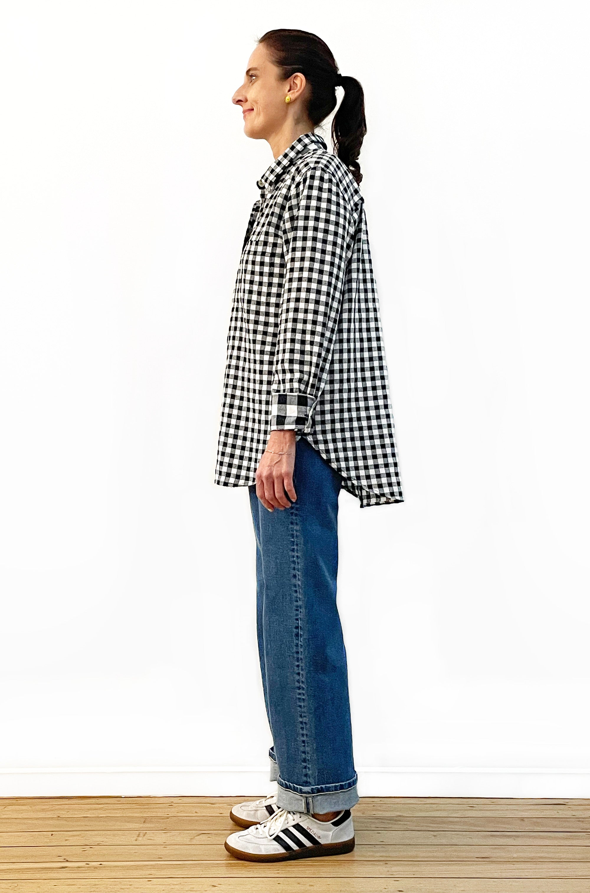 COTTON SLIM CUT CLASSIC SHIRT GINGHAM