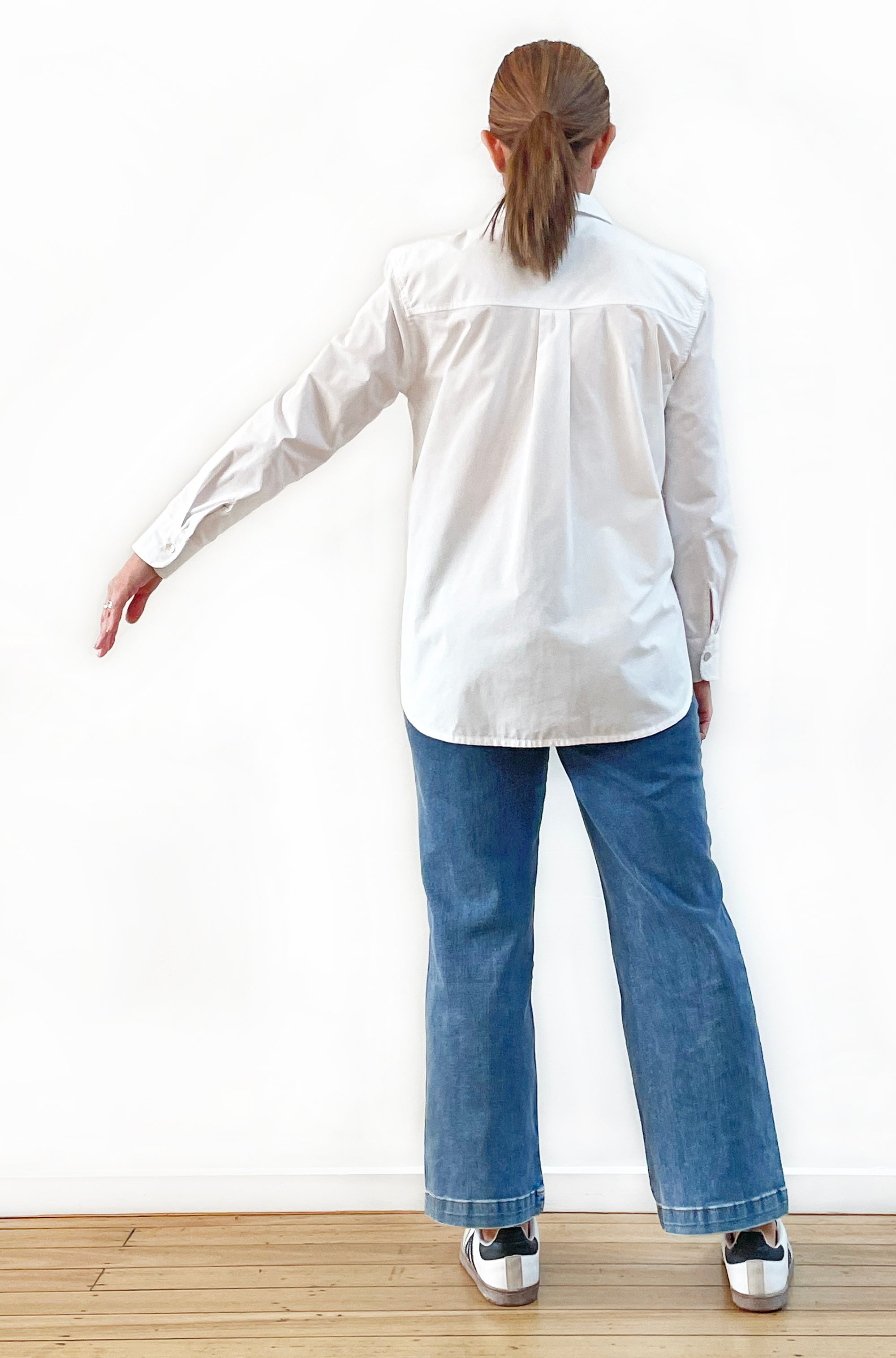 COTTON SLIM CUT CLASSIC SHIRT WHITE
