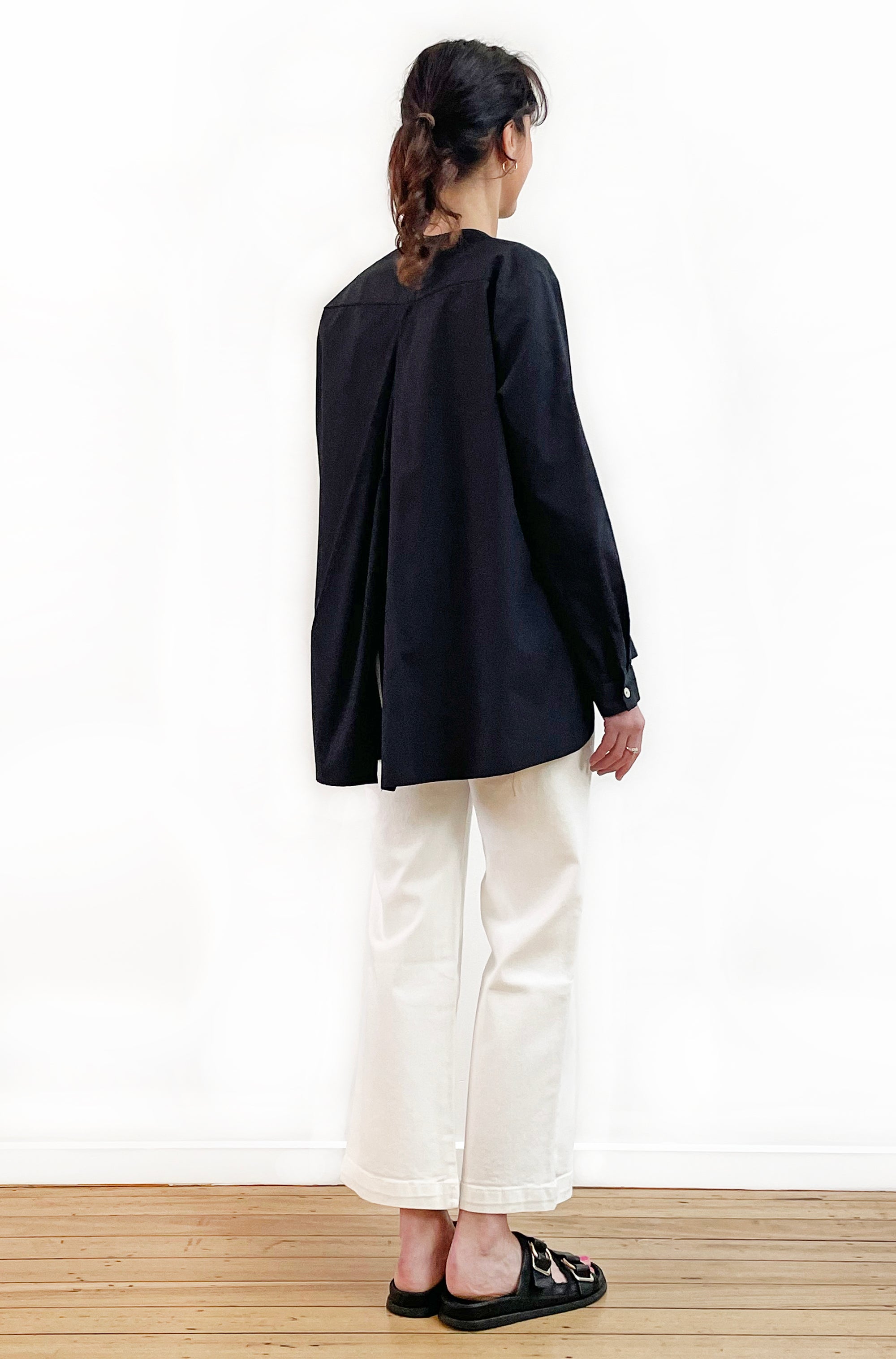 COTTON SWING SHIRT JACKET BLACK