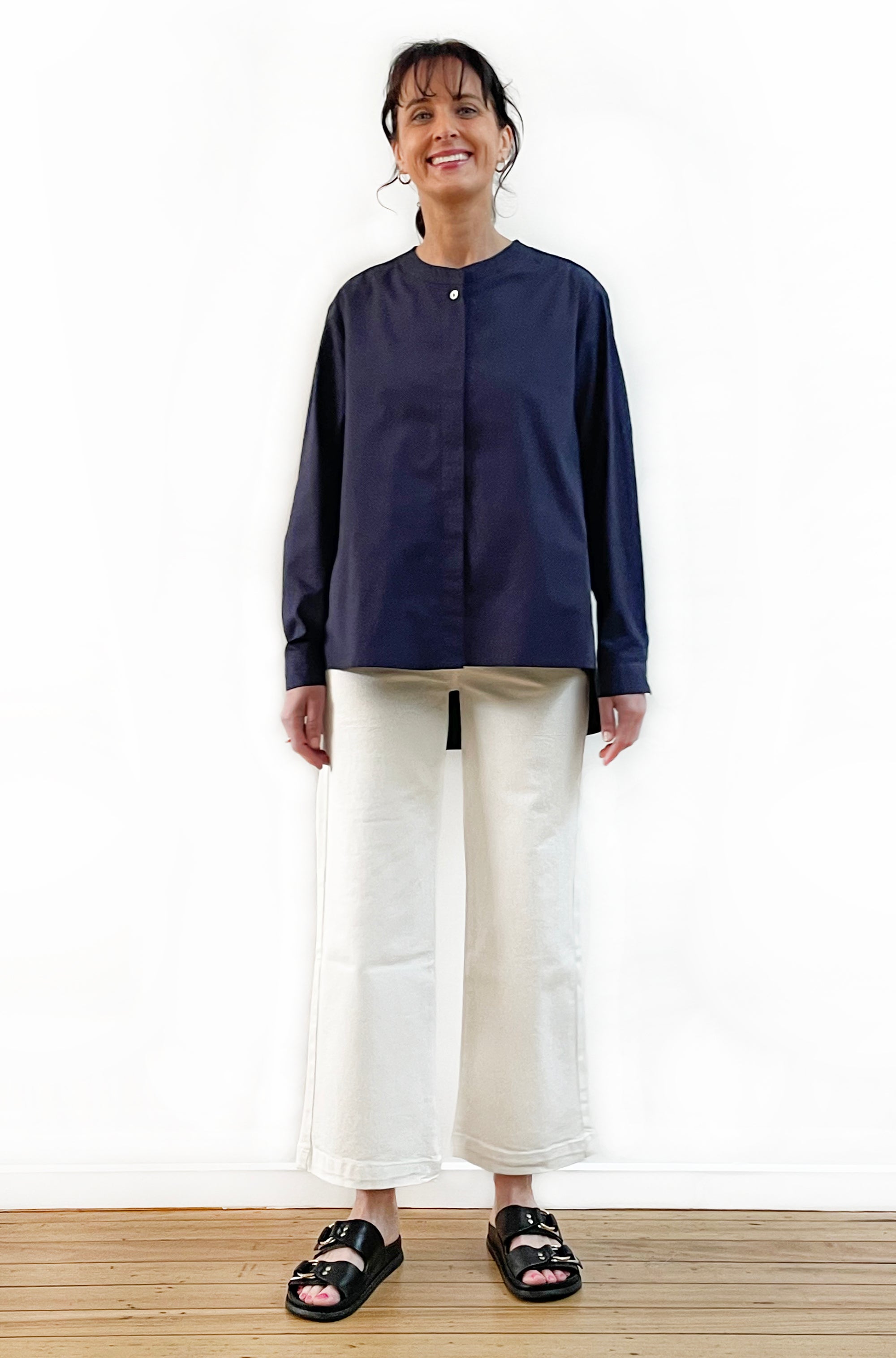 COTTON SWING SHIRT JACKET NAVY