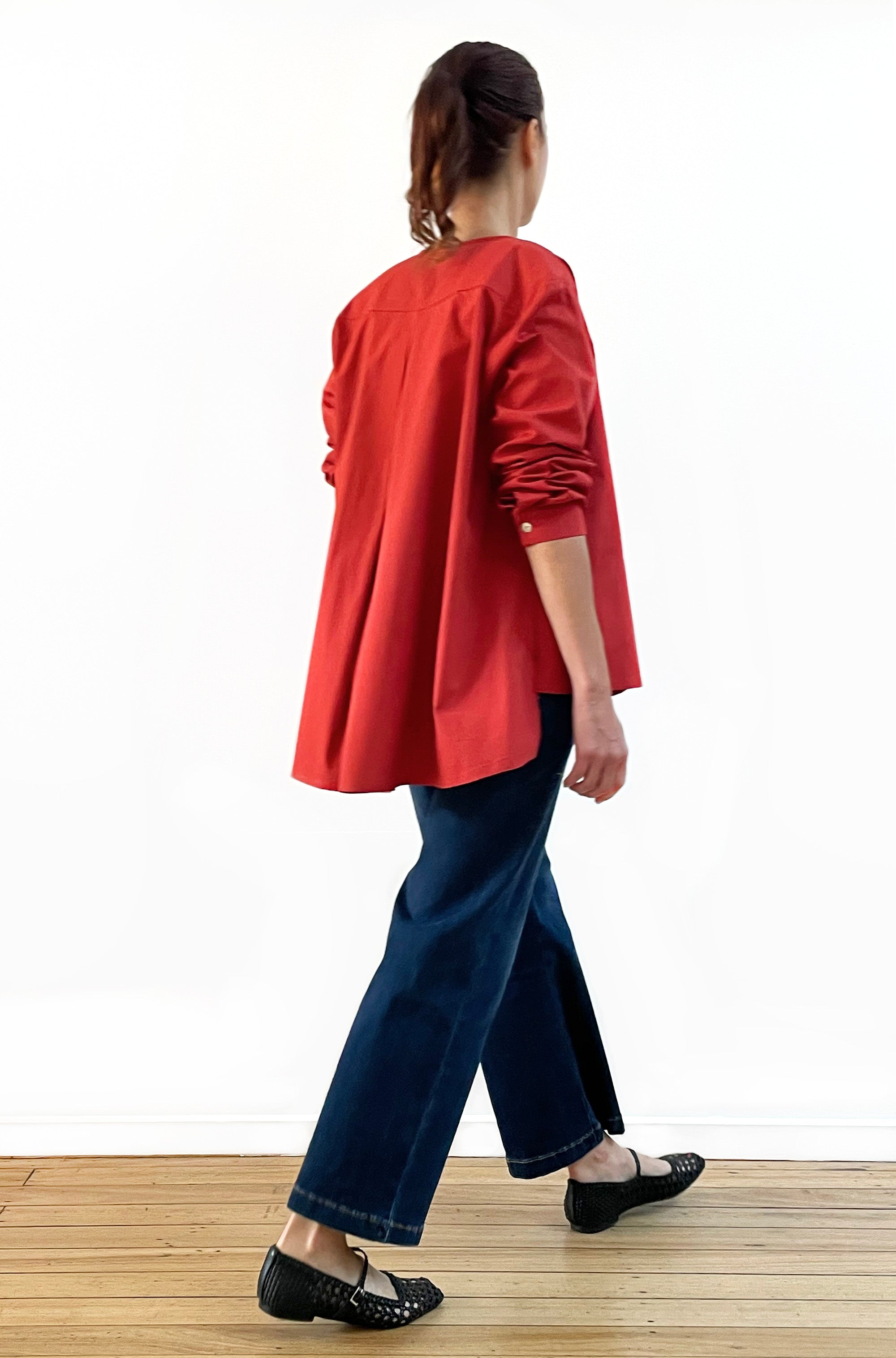COTTON SWING SHIRT JACKET PAPRIKA
