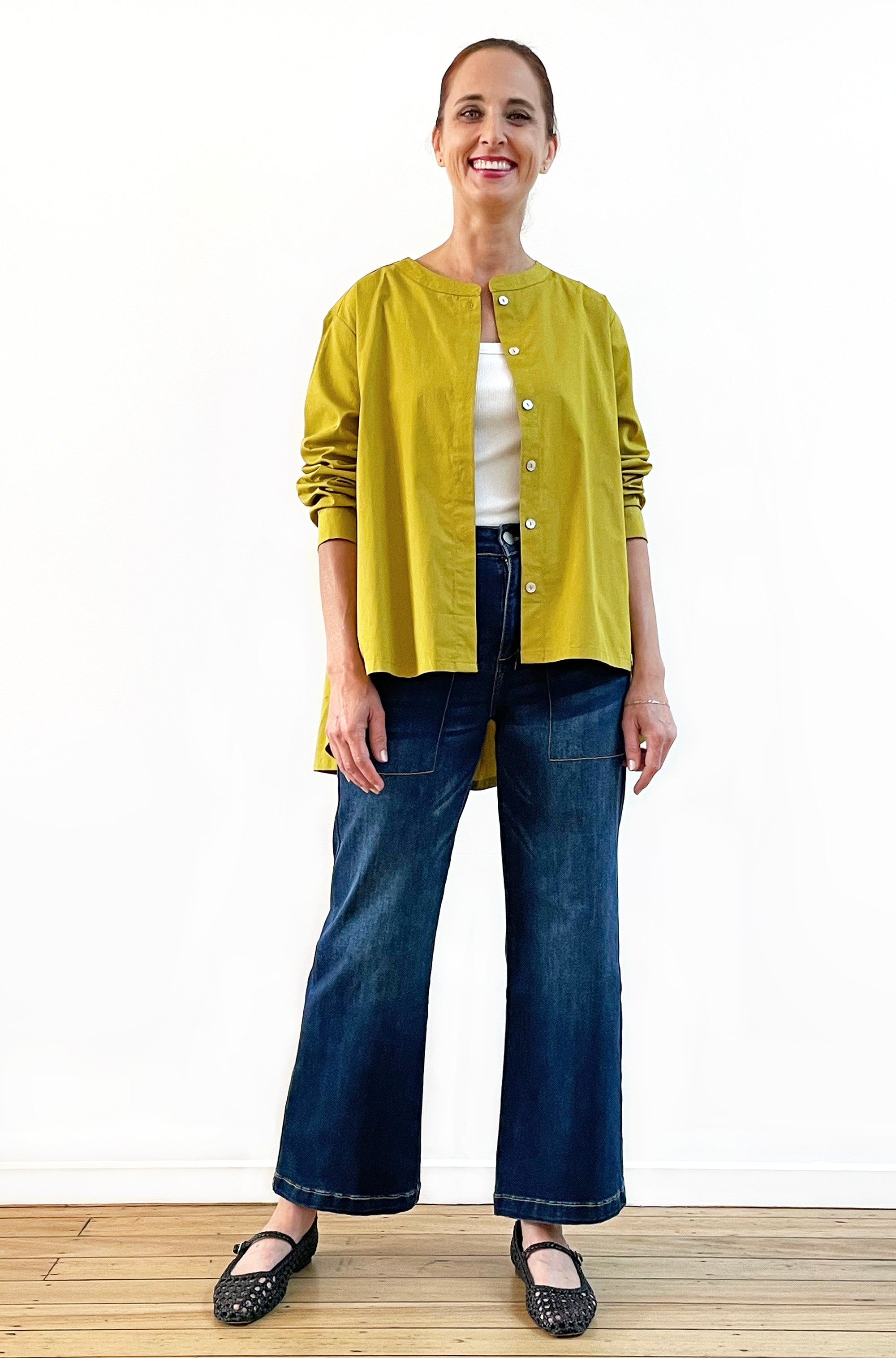 COTTON SWING SHIRT JACKET PICKLE