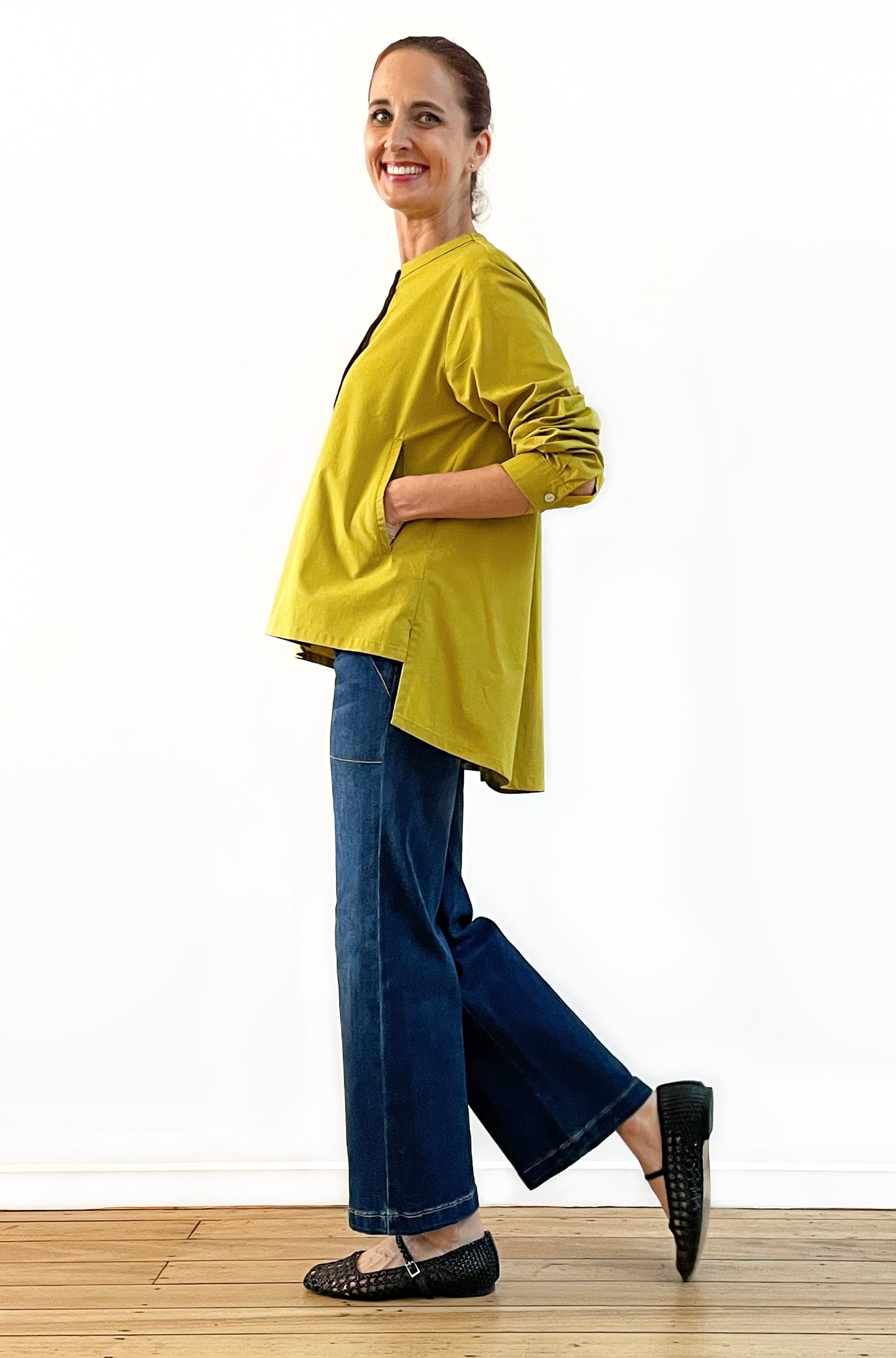 COTTON SWING SHIRT JACKET PICKLE