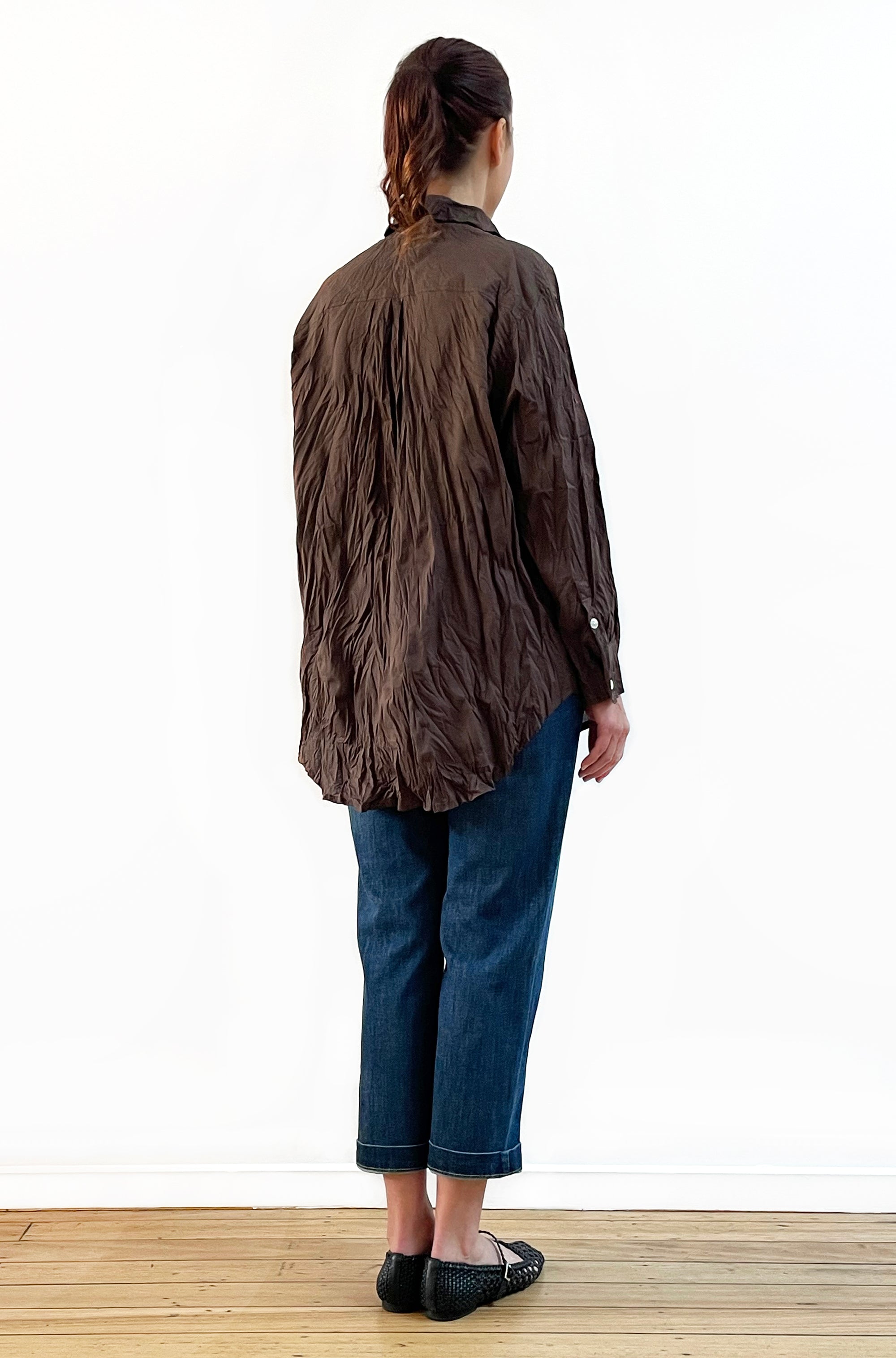 COTTON TWIST & GO SHIRT CHOCOLATE
