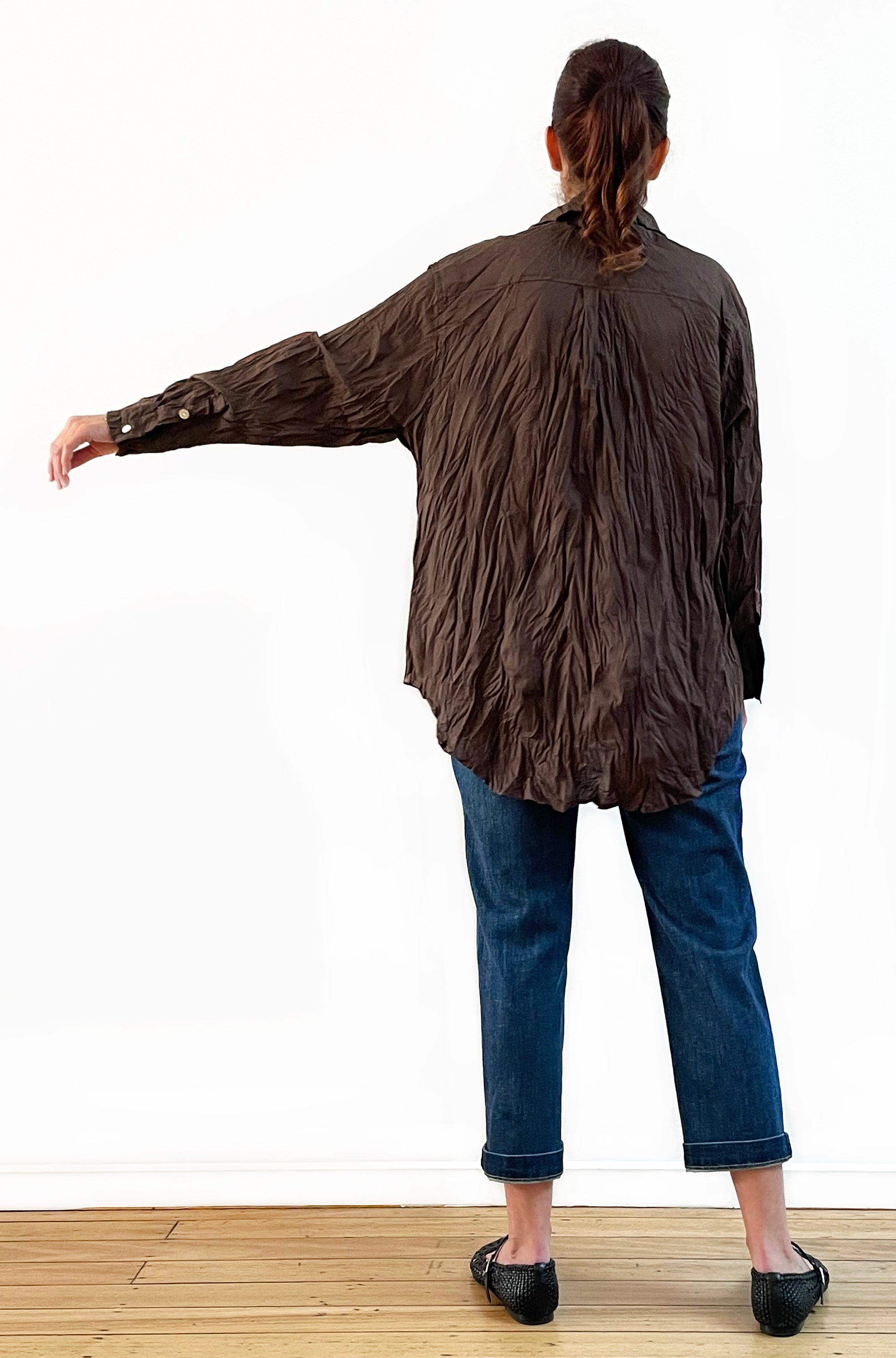COTTON TWIST & GO SHIRT CHOCOLATE
