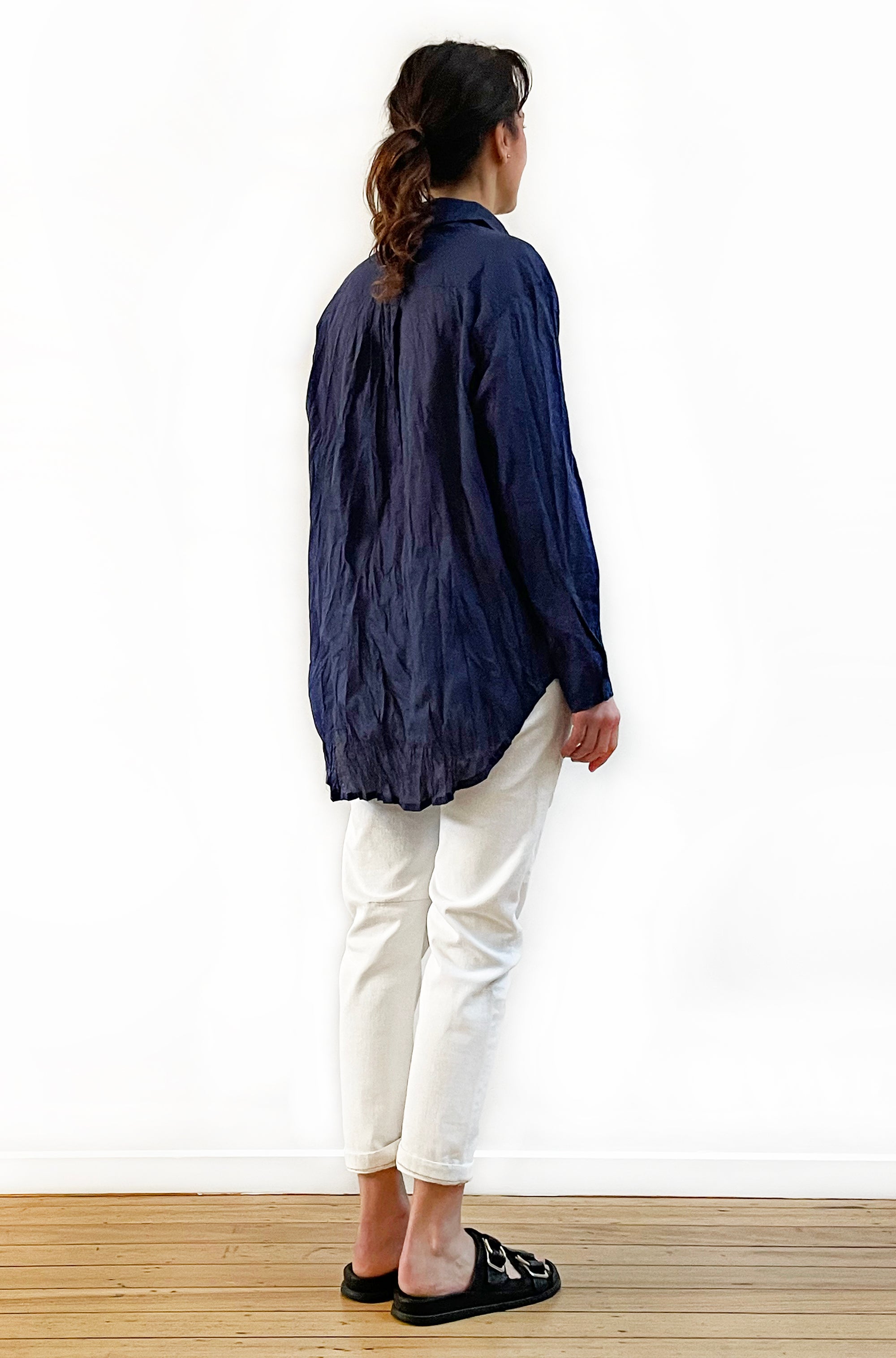 COTTON TWIST & GO SHIRT SOFT NAVY