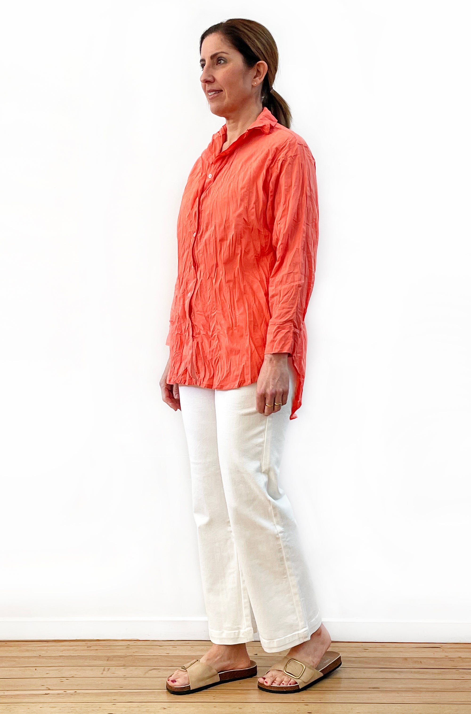 COTTON TWIST & GO SHIRT TANGELO