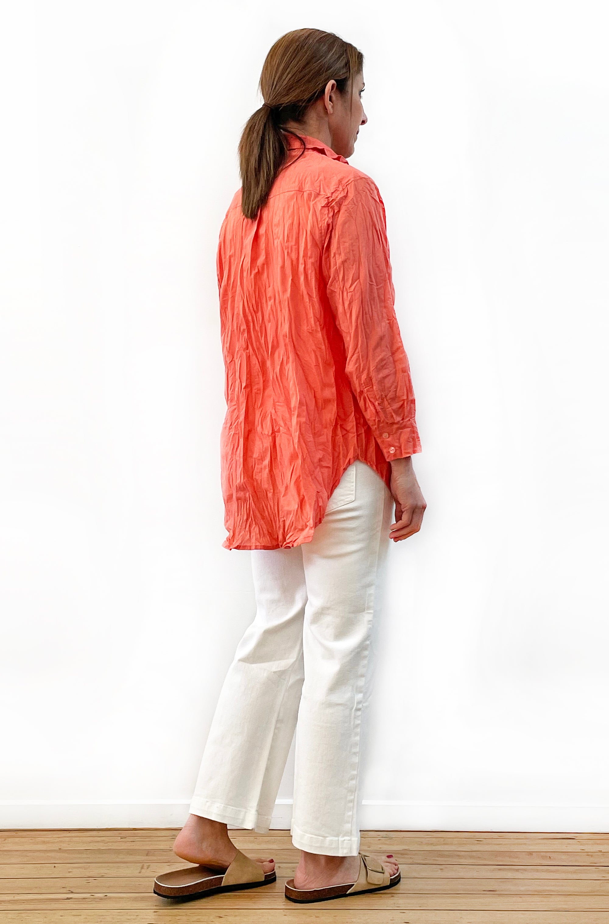 COTTON TWIST & GO SHIRT TANGELO